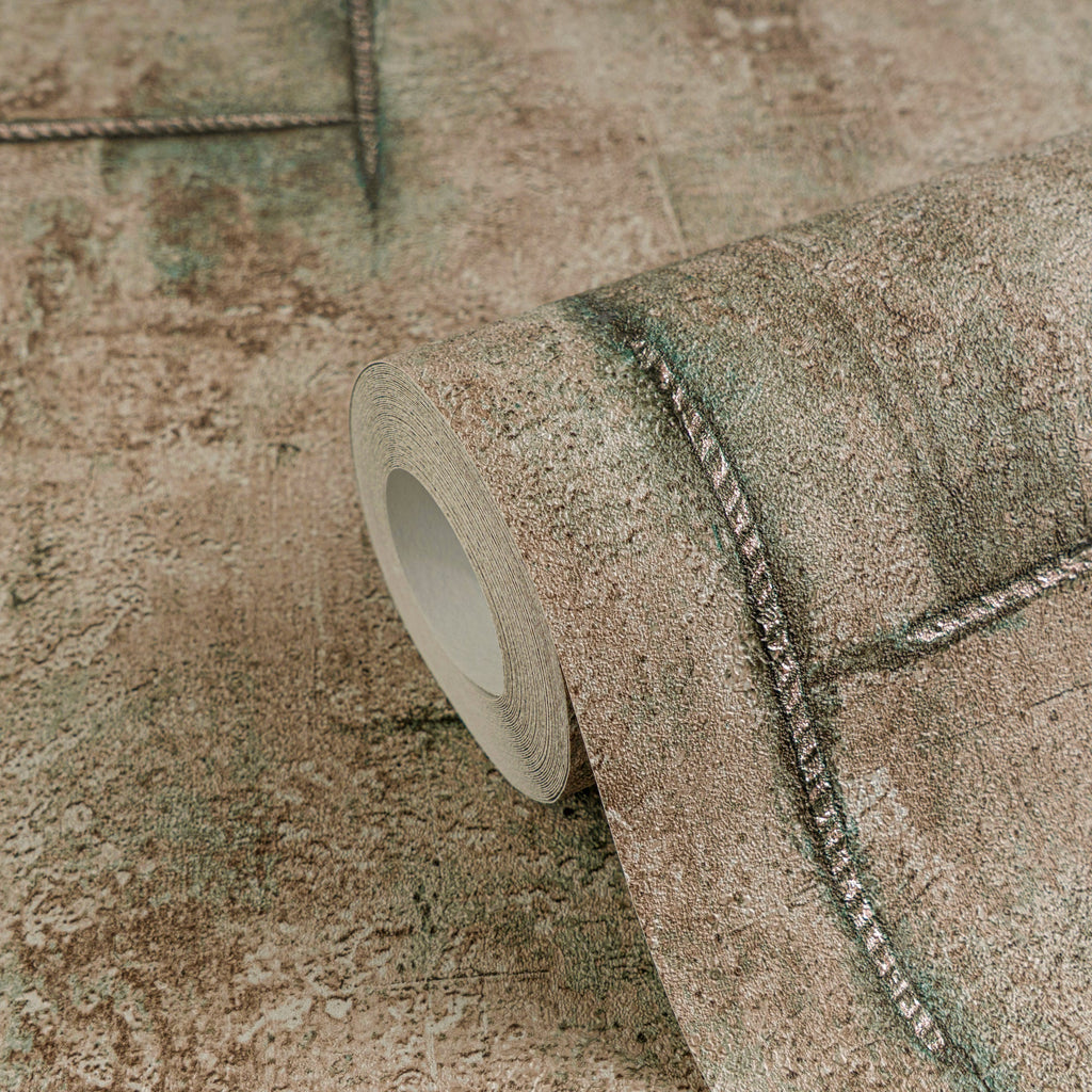 Hochwertige Vliestapete Braun Betonoptik