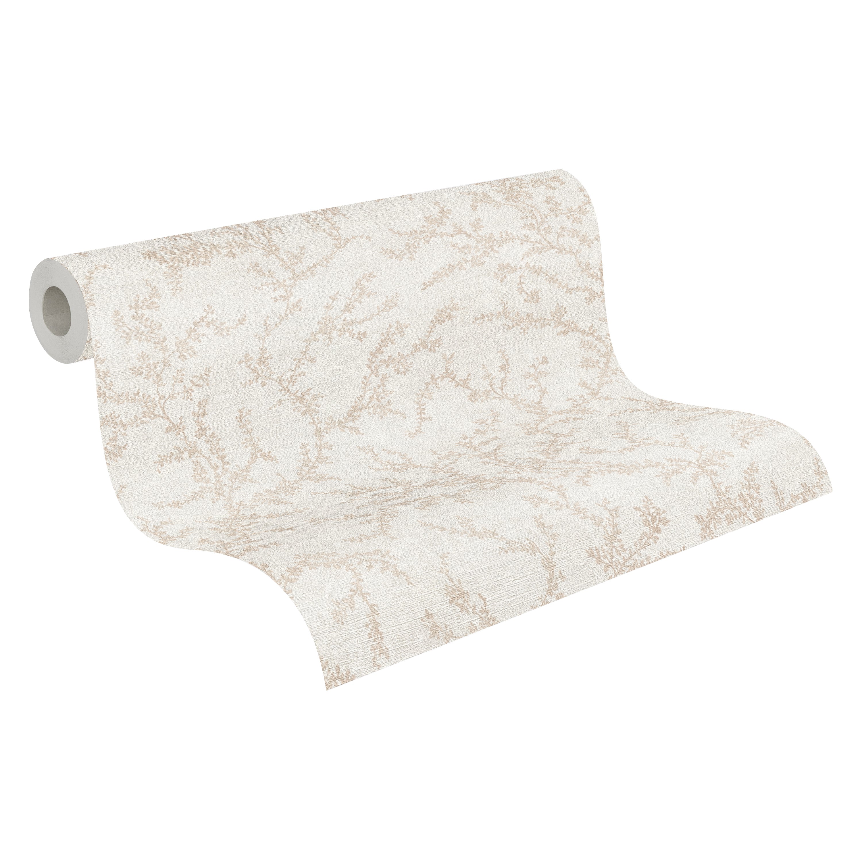 Hochwertige Vliestapete Creme Natur
