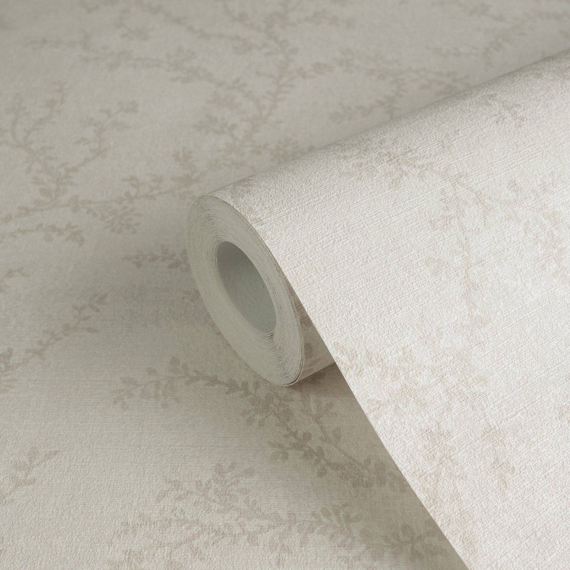 Hochwertige Vliestapete Creme Natur