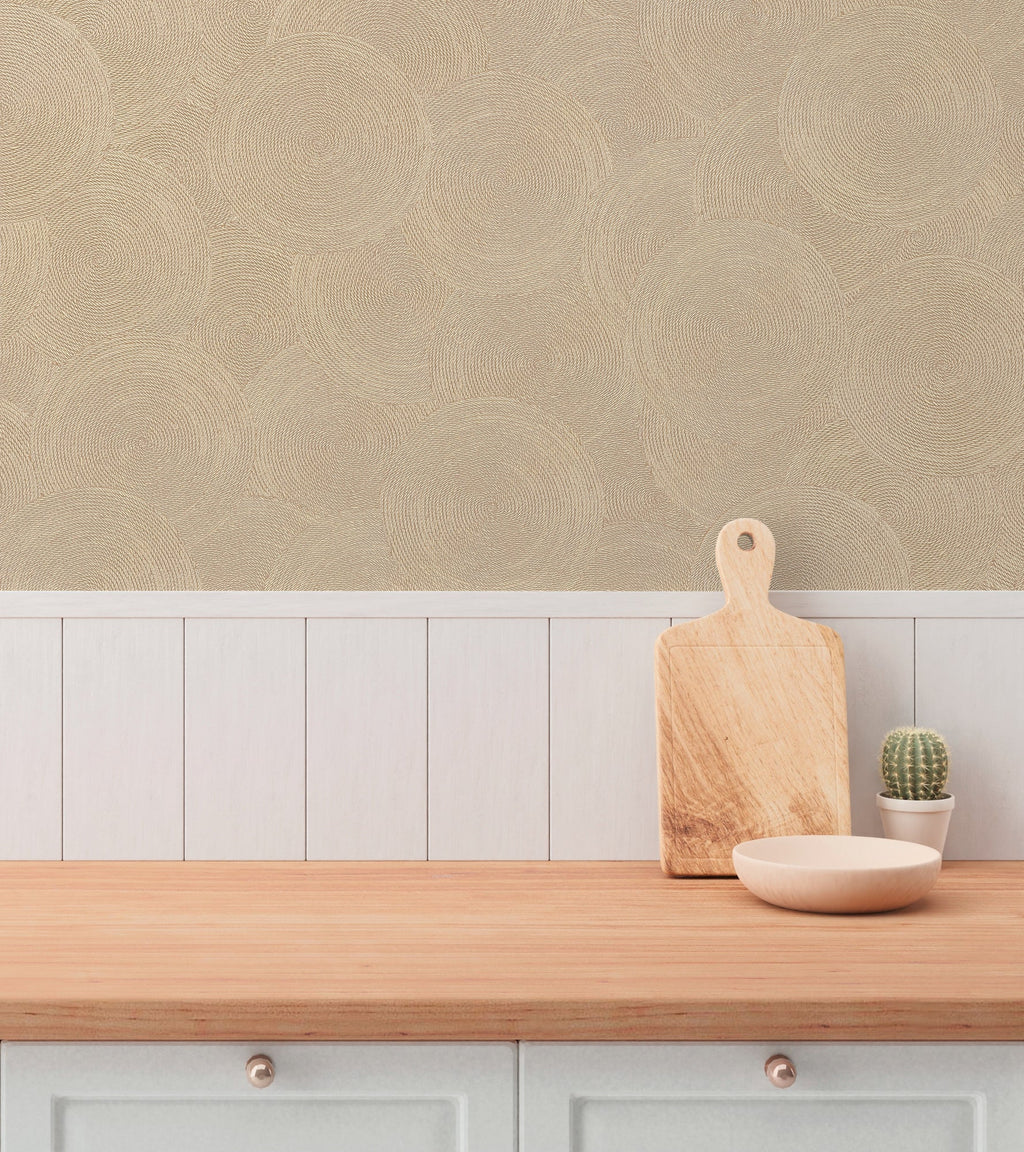 Hochwertige Vliestapete Beige Natur