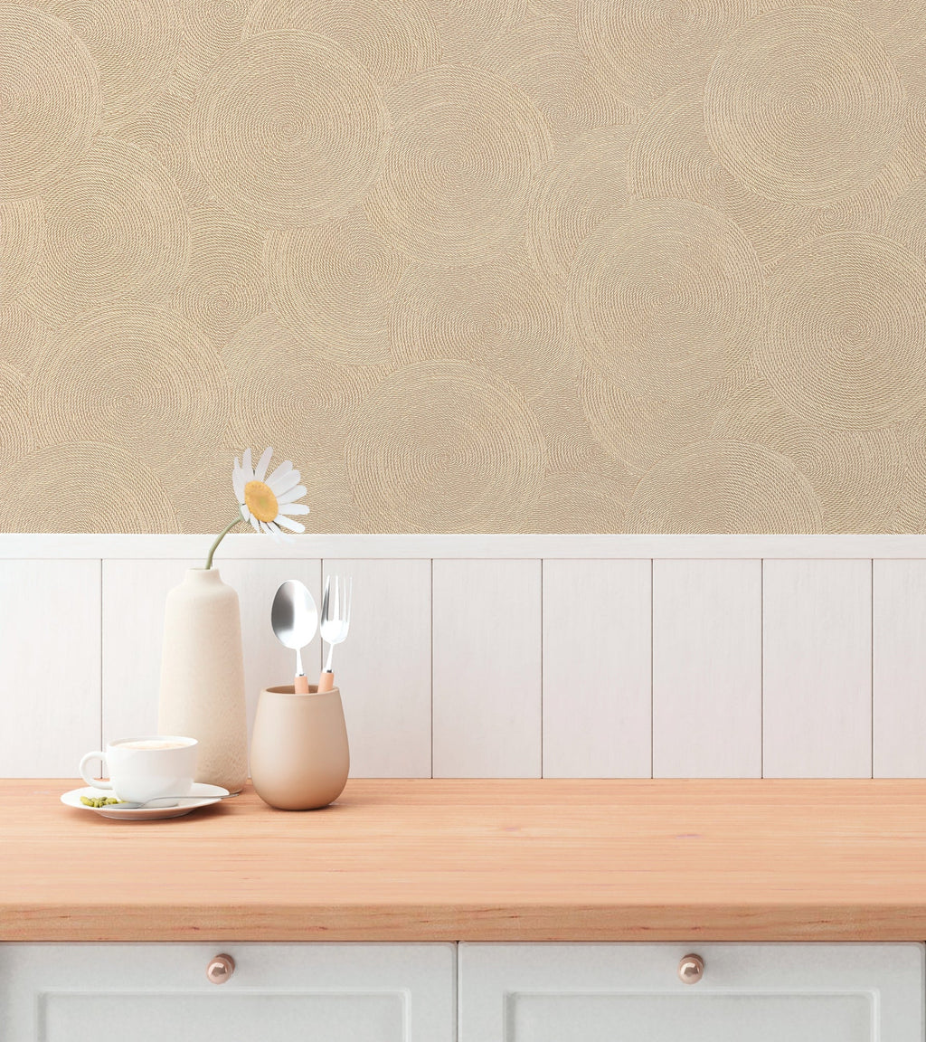 Hochwertige Vliestapete Beige Natur