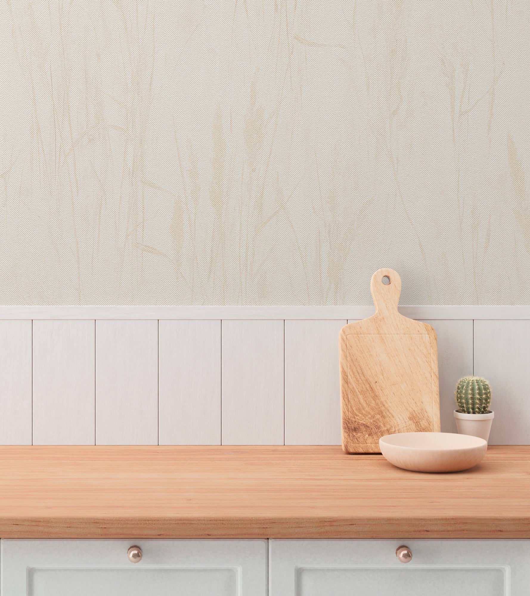 Hochwertige Vliestapete Beige Natur