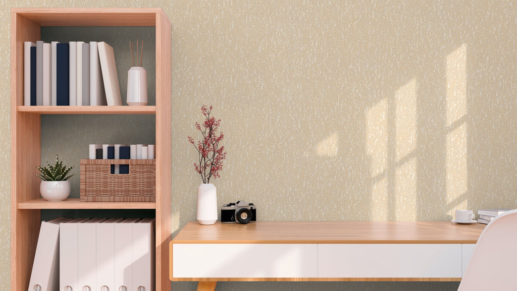 Hochwertige Vliestapete Beige Unitapete