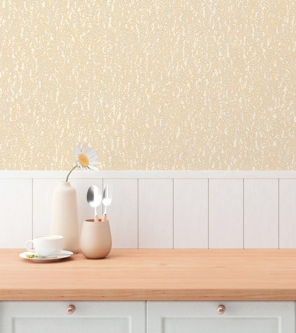Hochwertige Vliestapete Beige Unitapete