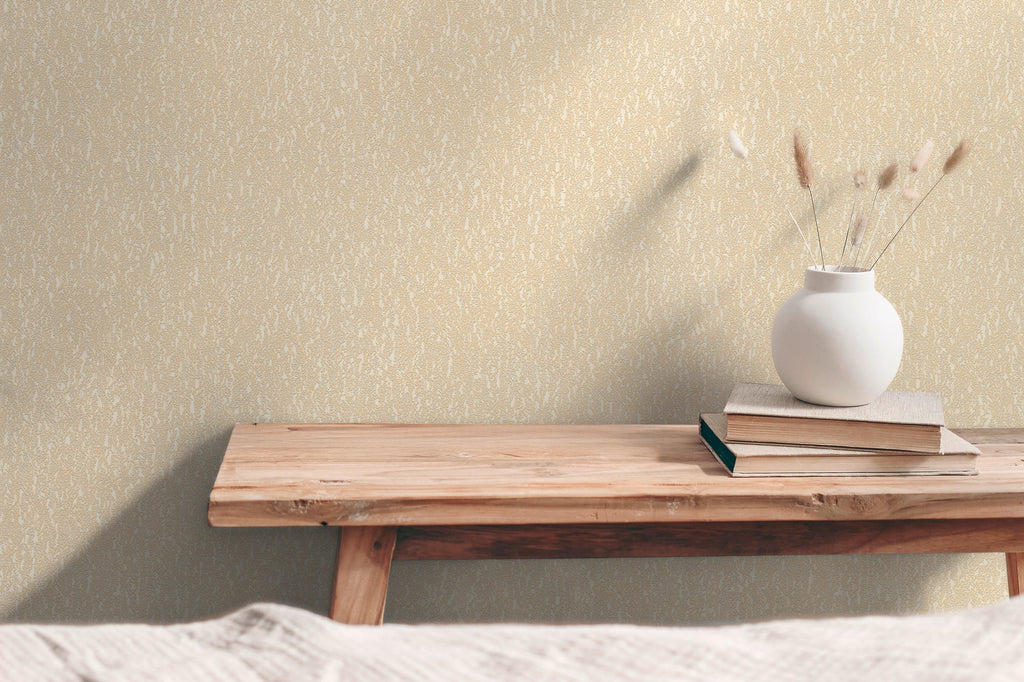 Hochwertige Vliestapete Beige Unitapete