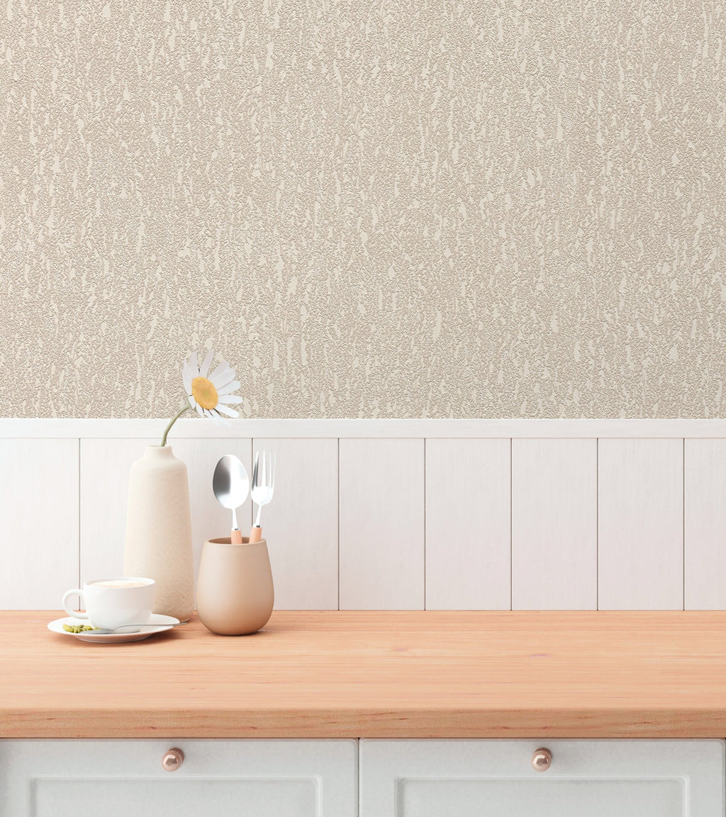 Hochwertige Vliestapete Beige Unitapete