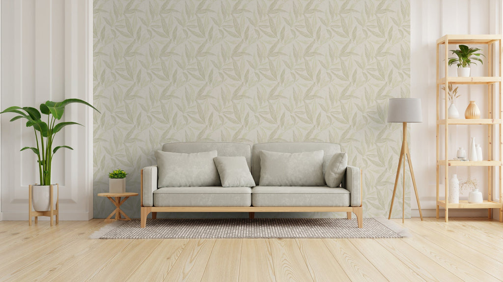 Hochwertige Vliestapete Creme Natur
