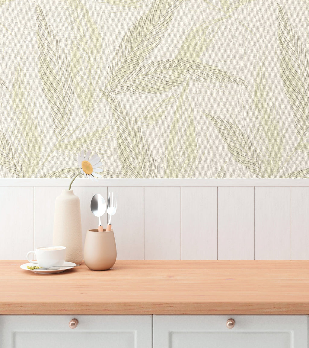 Hochwertige Vliestapete Creme Natur