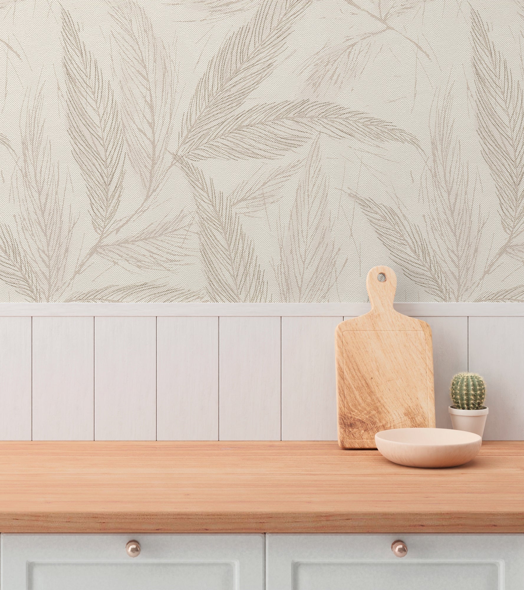Hochwertige Vliestapete Beige Natur