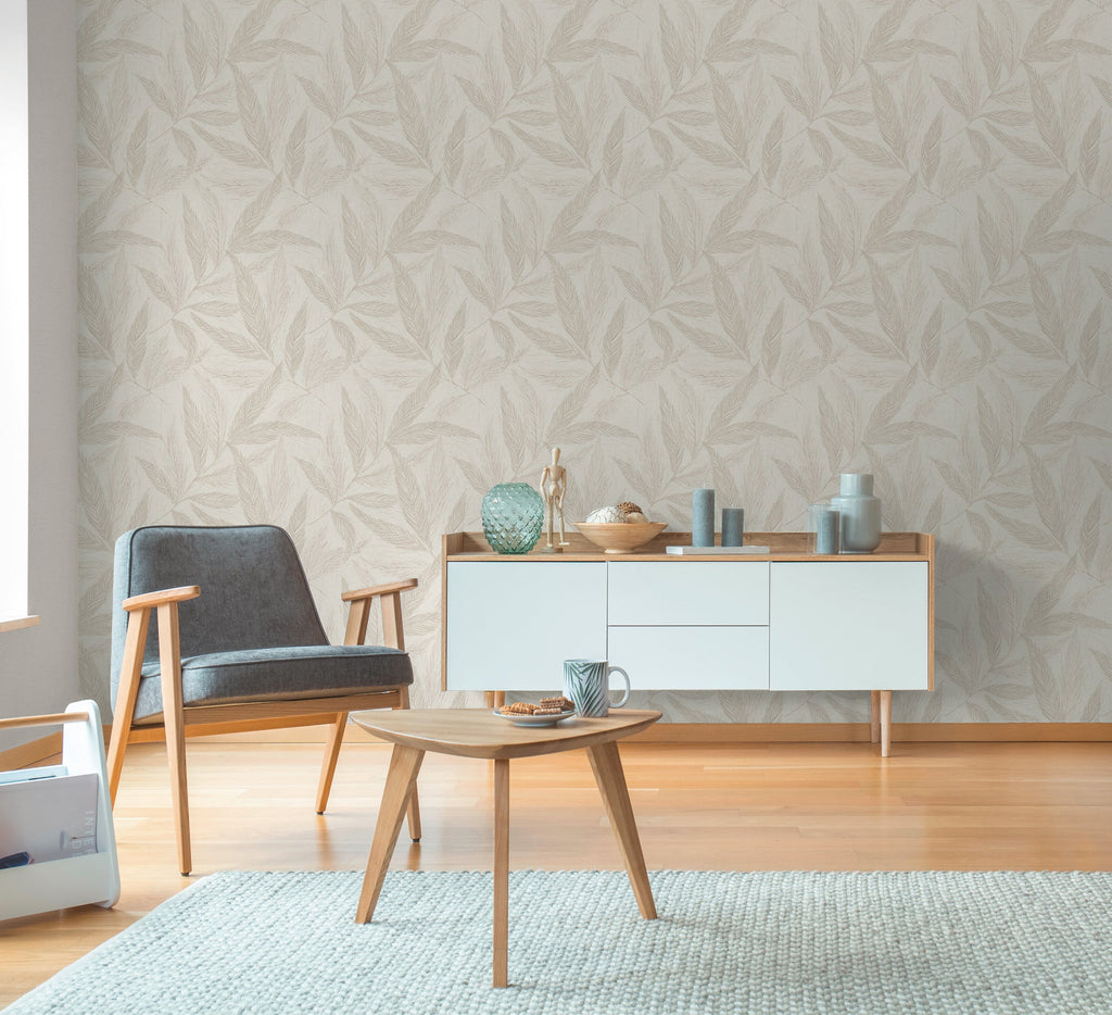 Hochwertige Vliestapete Beige Natur