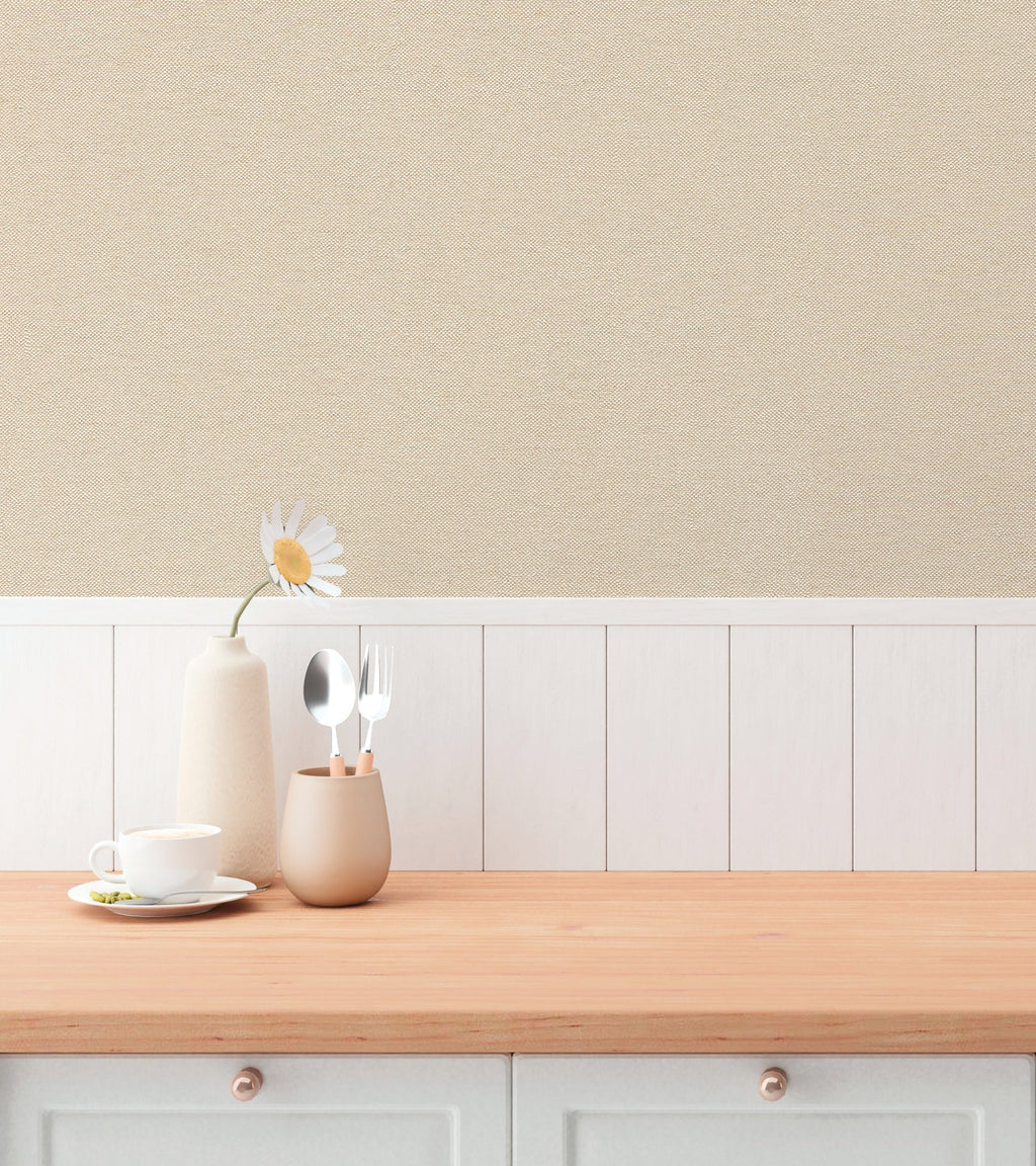 Hochwertige Vliestapete Beige Unitapete