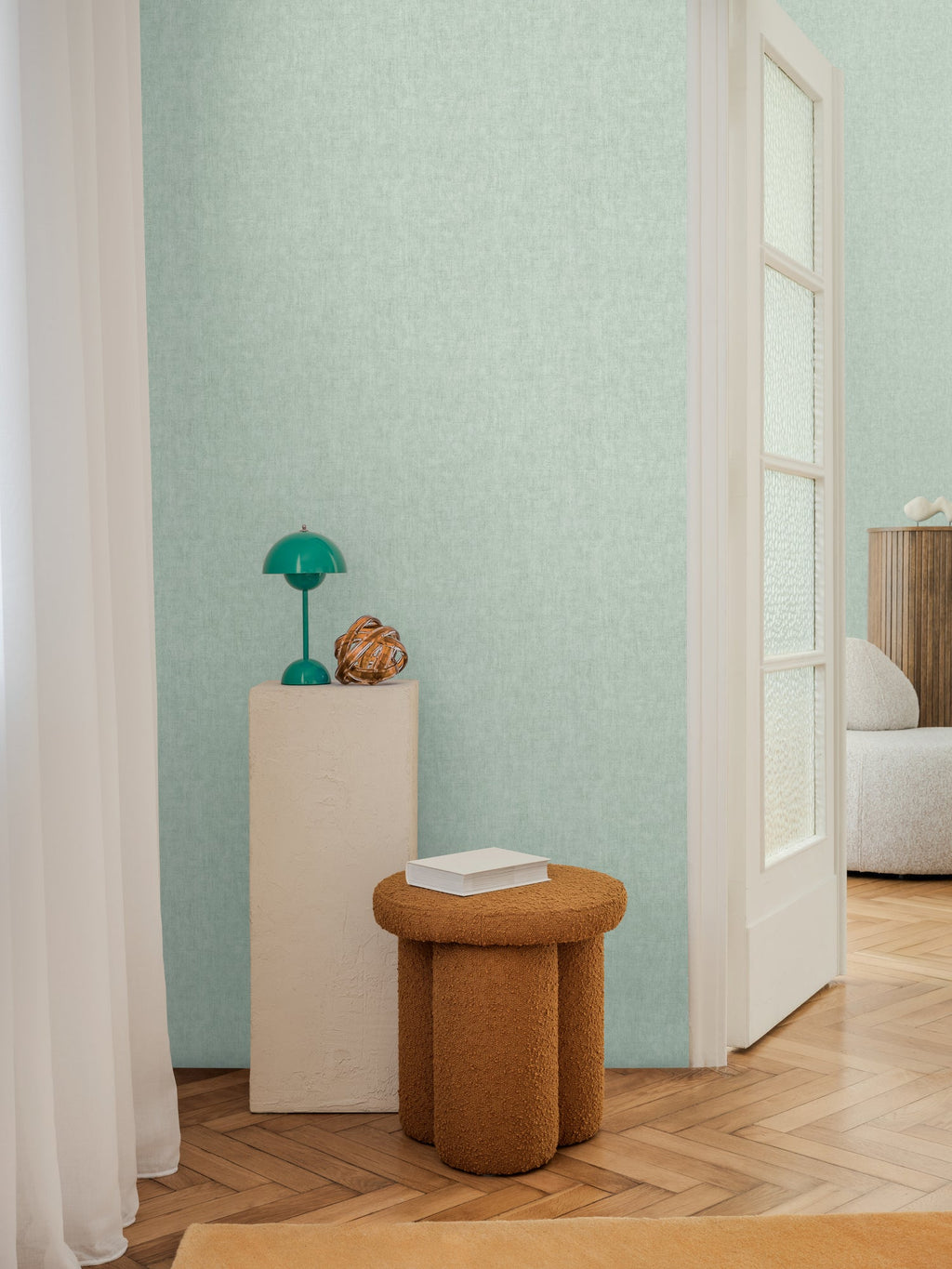 Hochwertige Vliestapete Gruen Unitapete