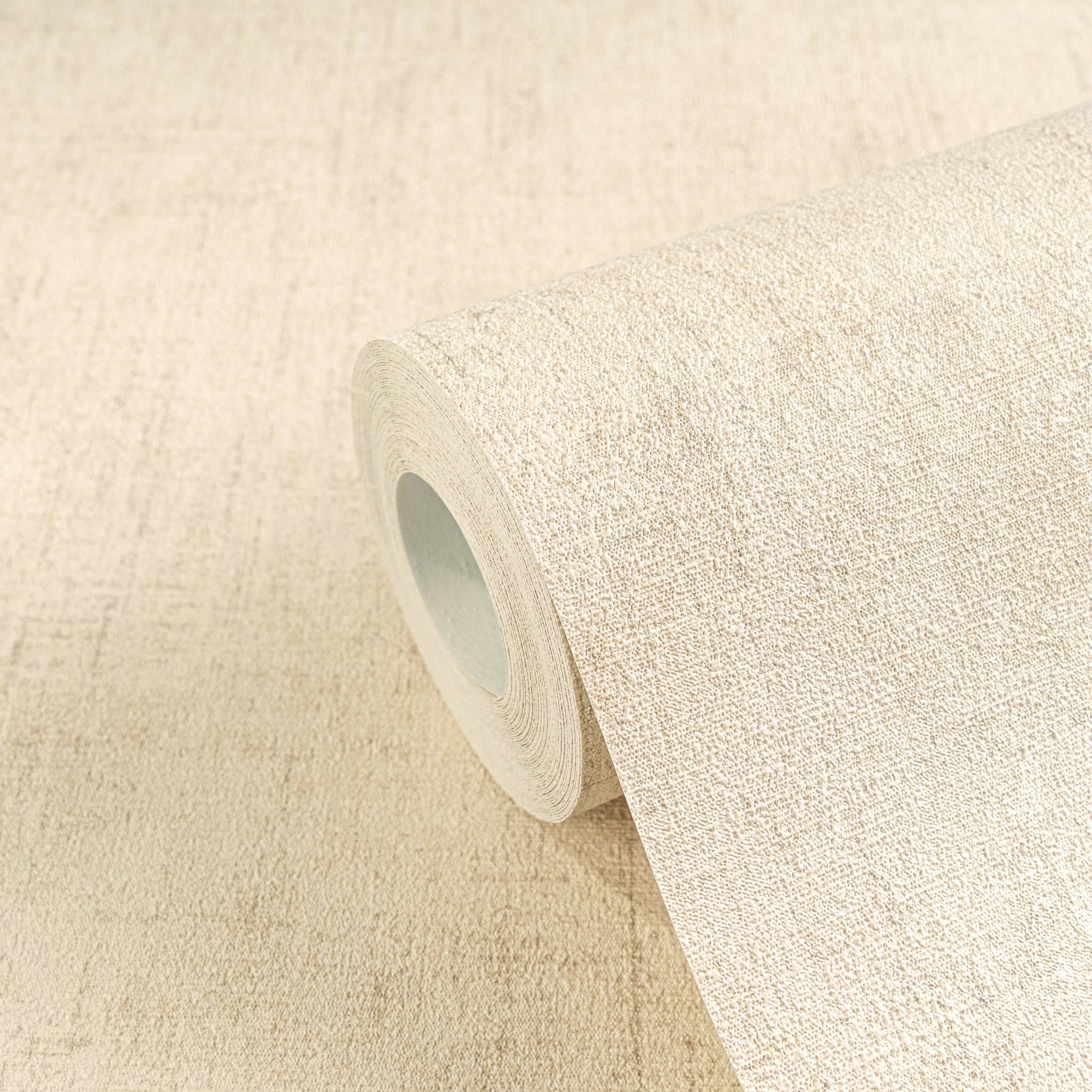 Hochwertige Vliestapete Beige Unitapete