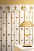 Versace 6-Vliestapete Vinyltapete Weis Medusakopf