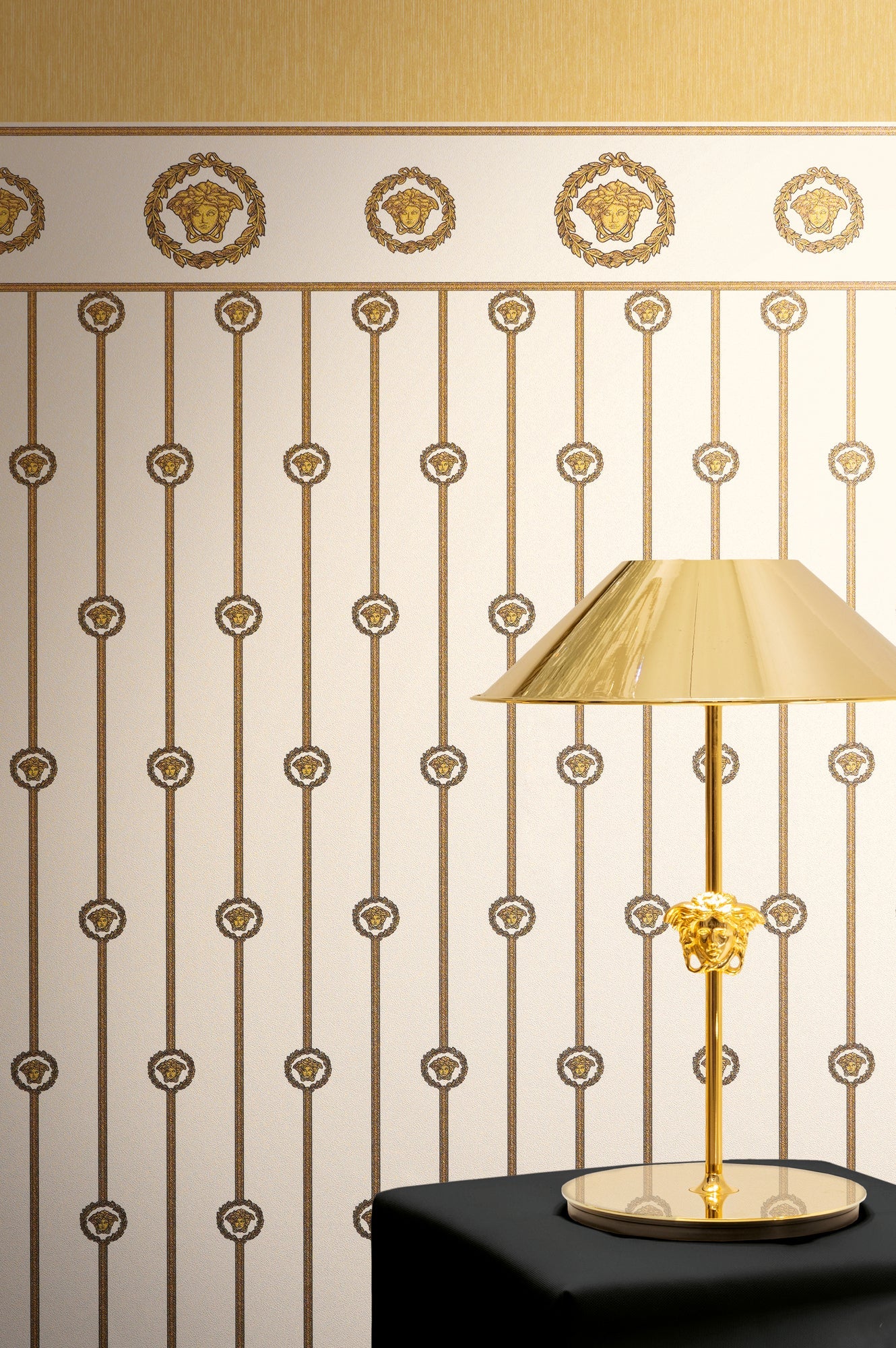 Versace 6-Vliestapete Vinyltapete Weis Medusakopf