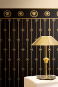 Versace 6-Vliestapete Vinyltapete Schwarz Medusakopf
