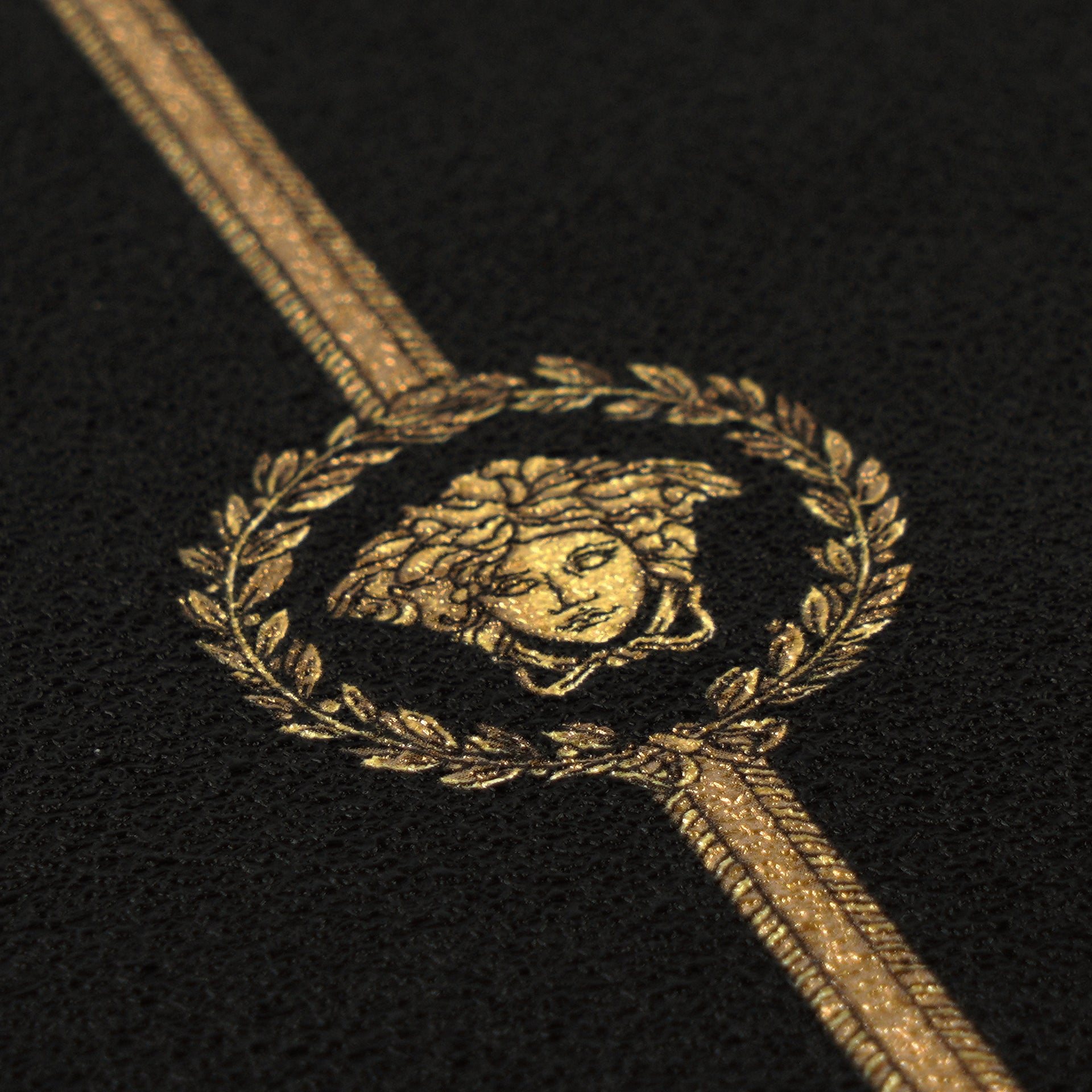 Versace 6-Vliestapete Vinyltapete Schwarz Medusakopf