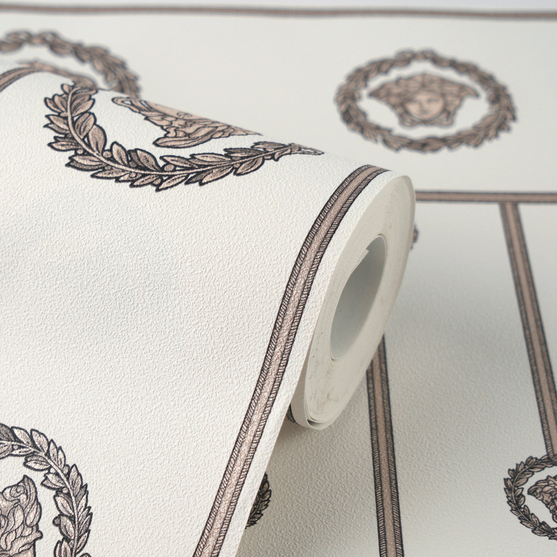 Versace 6-Vliestapete Vinyltapete Weis Medusakopf