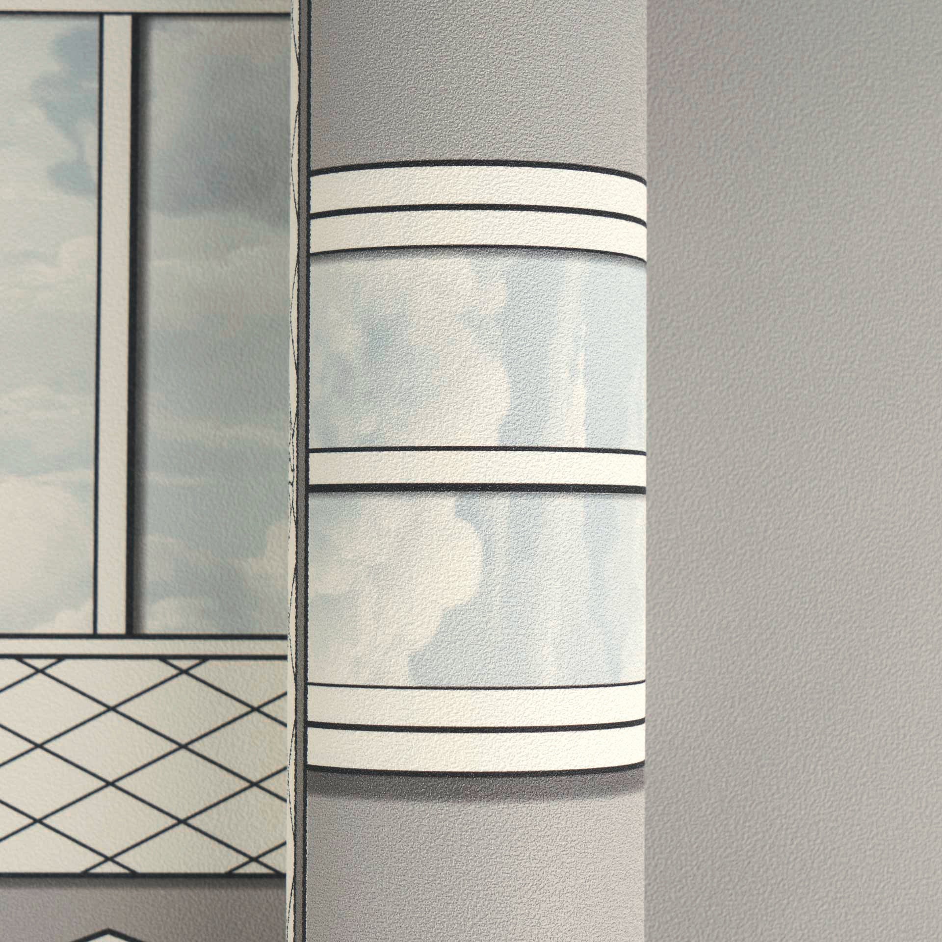 Versace 6-Vliestapete Vinyltapete Grau Medusakopf
