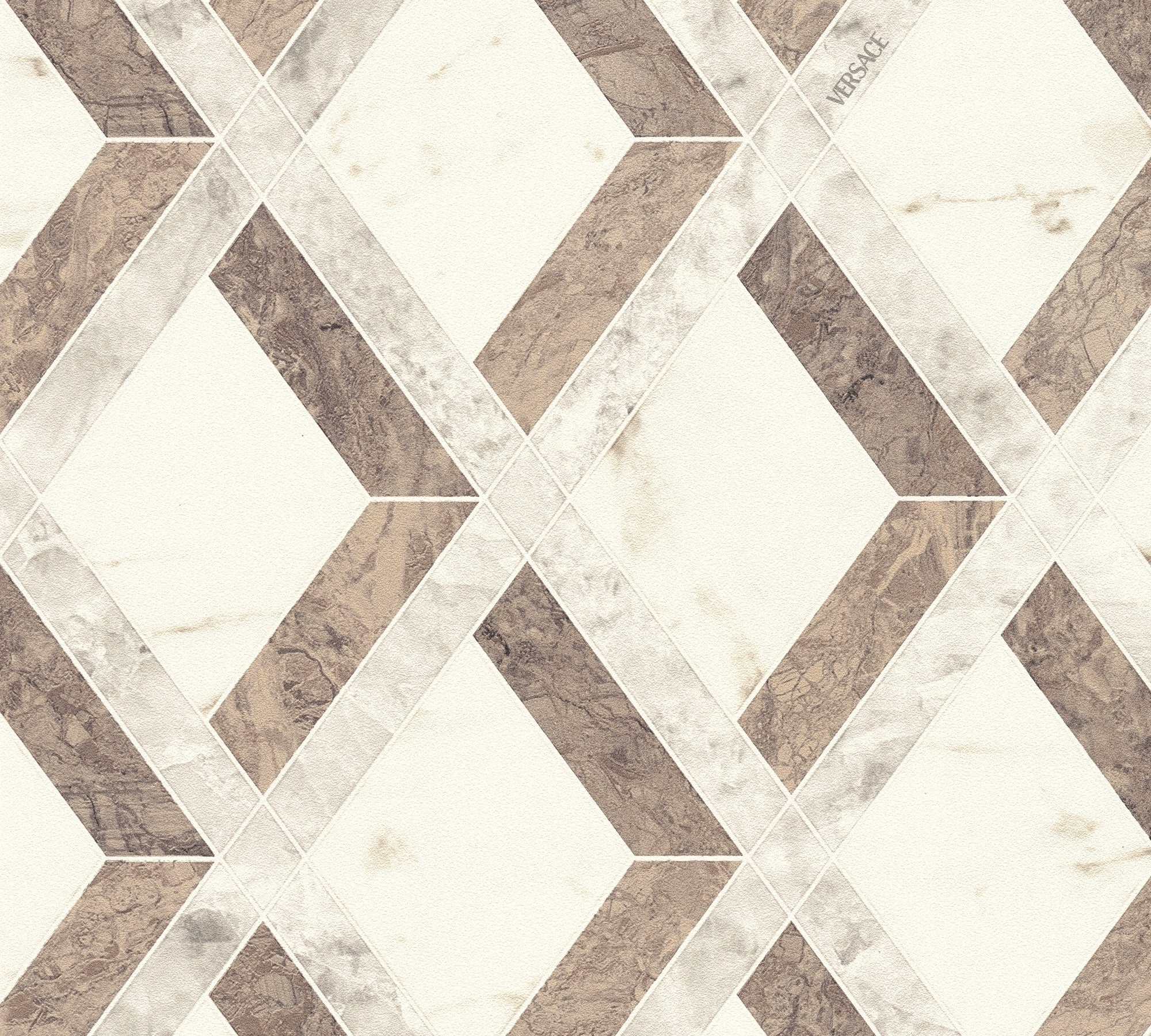 Versace 6-Vliestapete Vinyltapete Braun Rauten