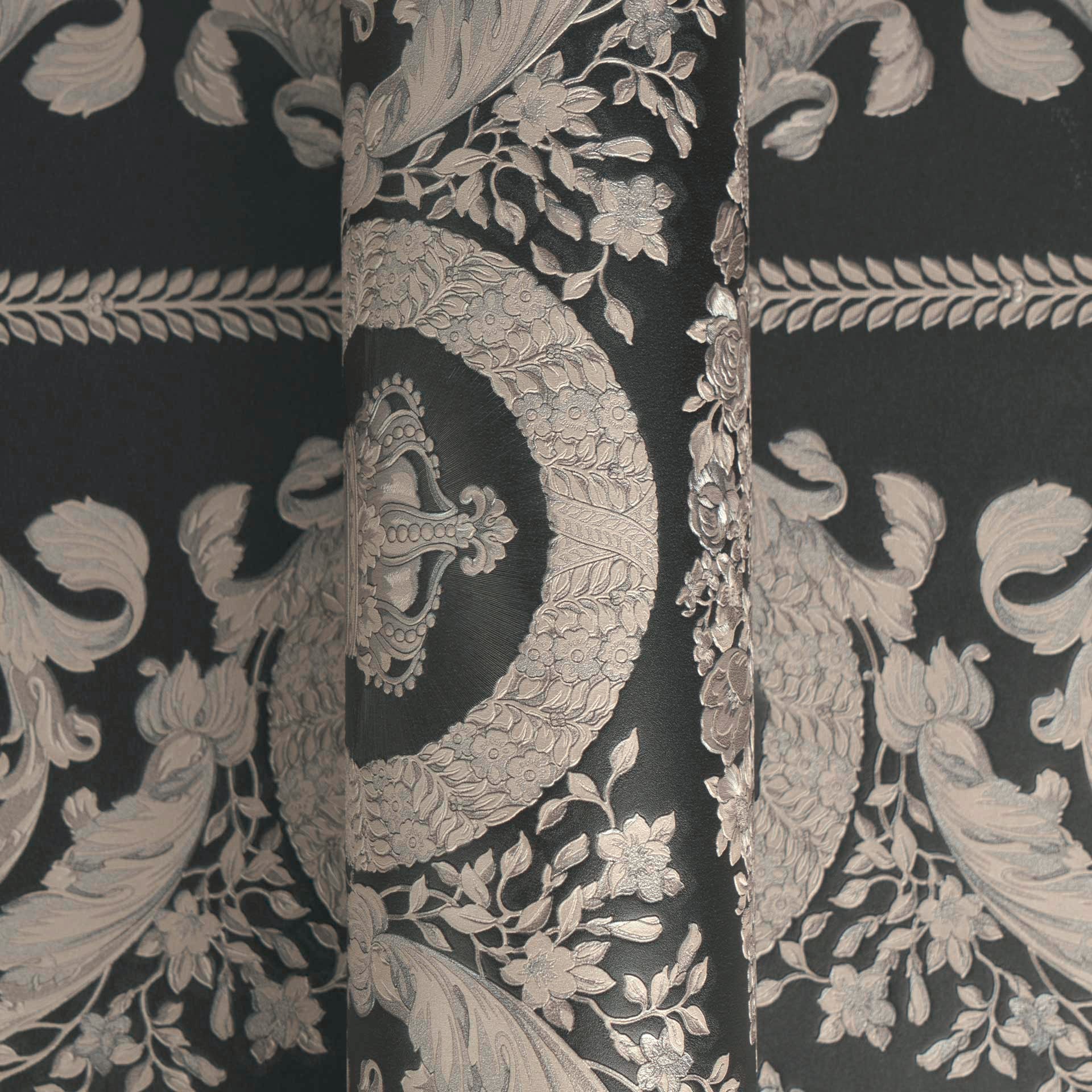 Versace 6-Vliestapete Vinyltapete Schwarz Versace-logo