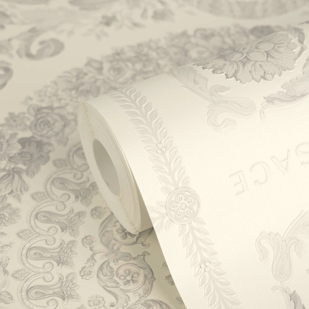 Versace 6-Vliestapete Vinyltapete Weis Versace-logo