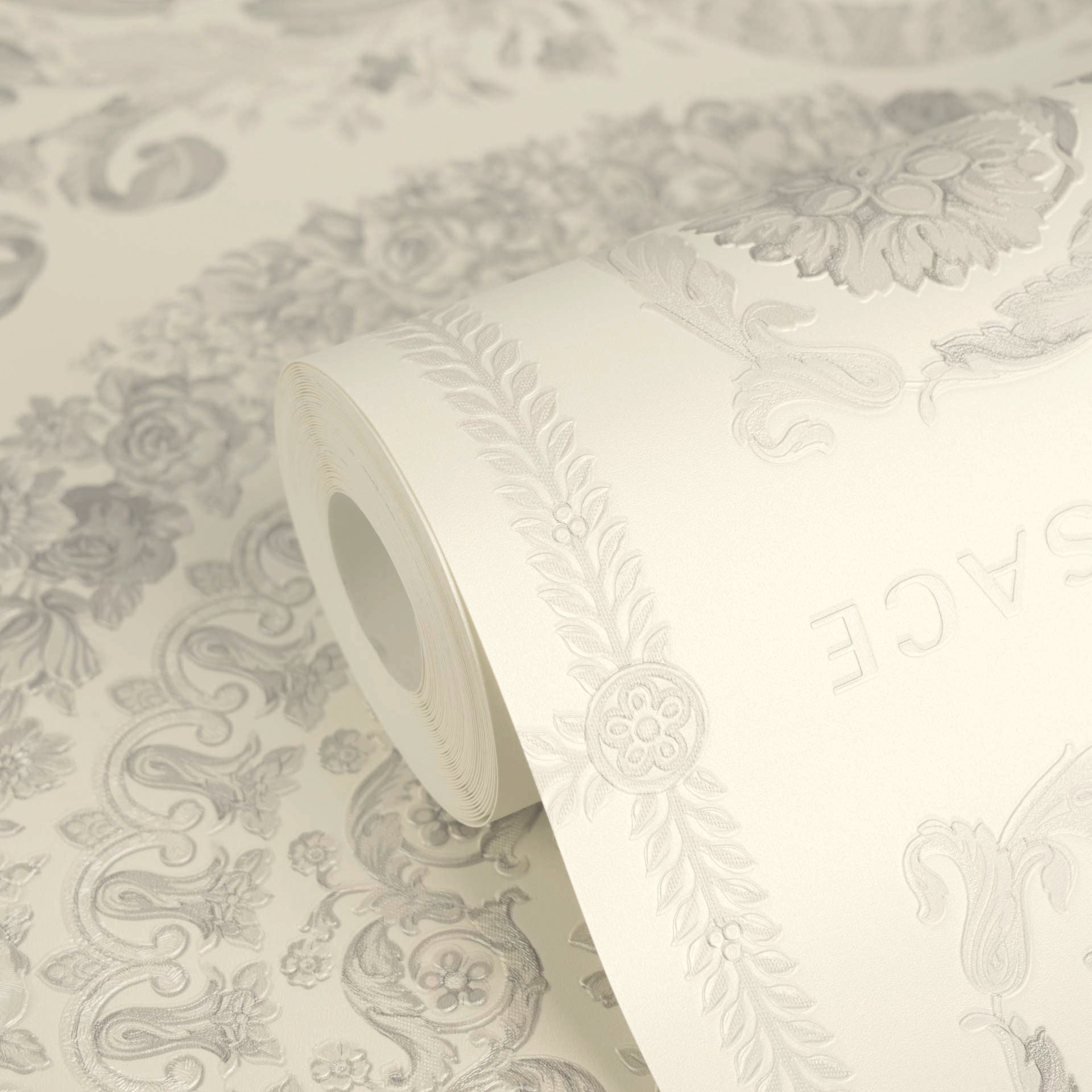 Versace 6-Vliestapete Vinyltapete Weis Versace-logo