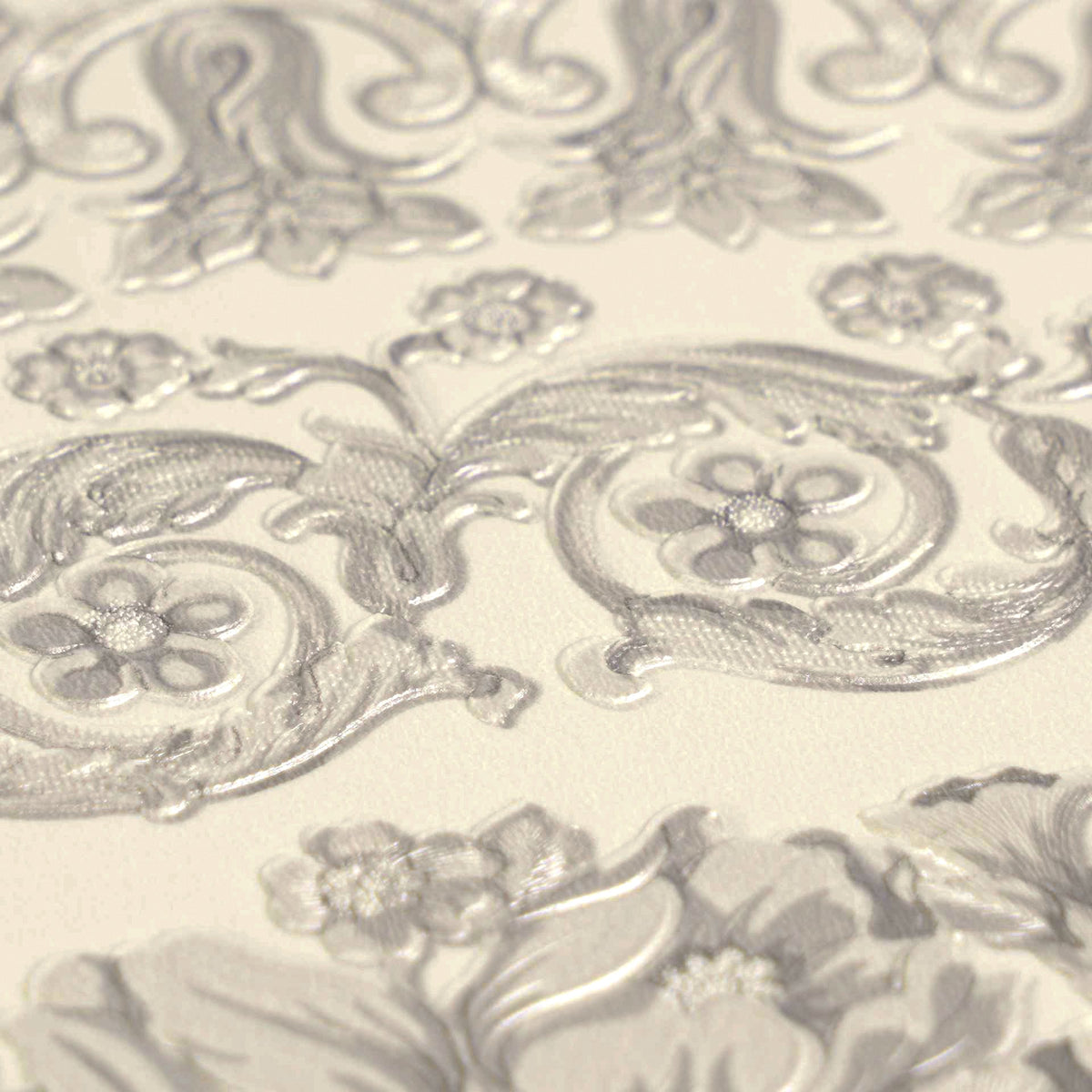 Papel pintado vinílico Versace 6 blanco logotipo icónico de Versace - Matex - Imagen 4
