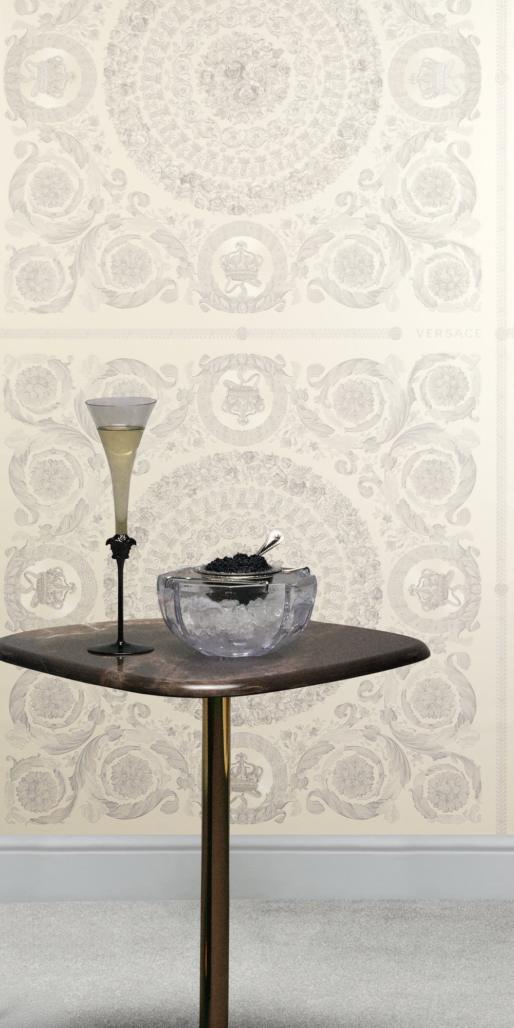 Versace 6-Vliestapete Vinyltapete Weis Versace-logo