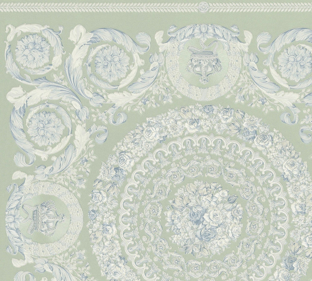 Versace 6-Vliestapete Vinyltapete Gruen Versace-logo