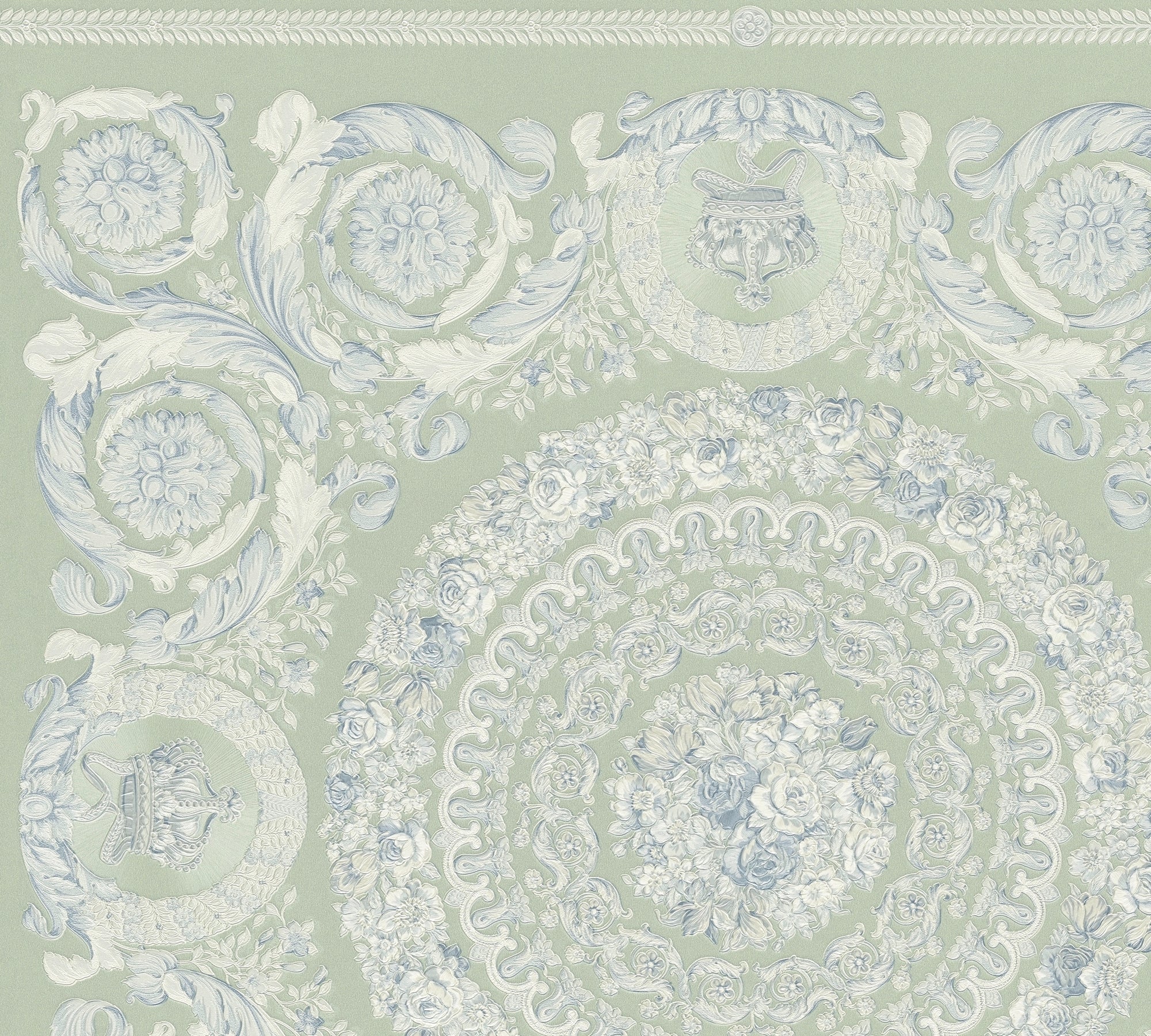 Versace 6-Vliestapete Vinyltapete Gruen Versace-logo