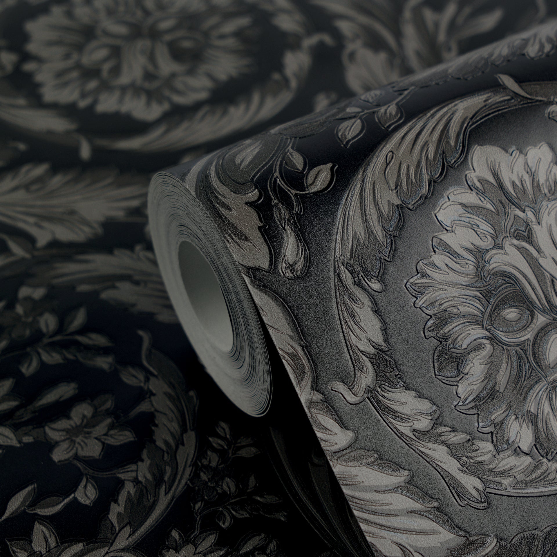 Versace 6-Vliestapete Vinyltapete Grau Floral