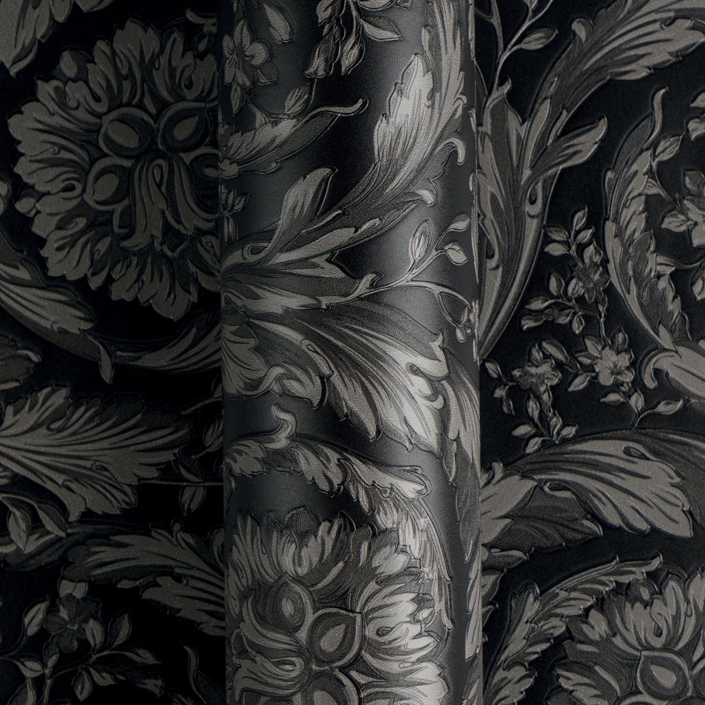 Versace 6-Vliestapete Vinyltapete Grau Floral