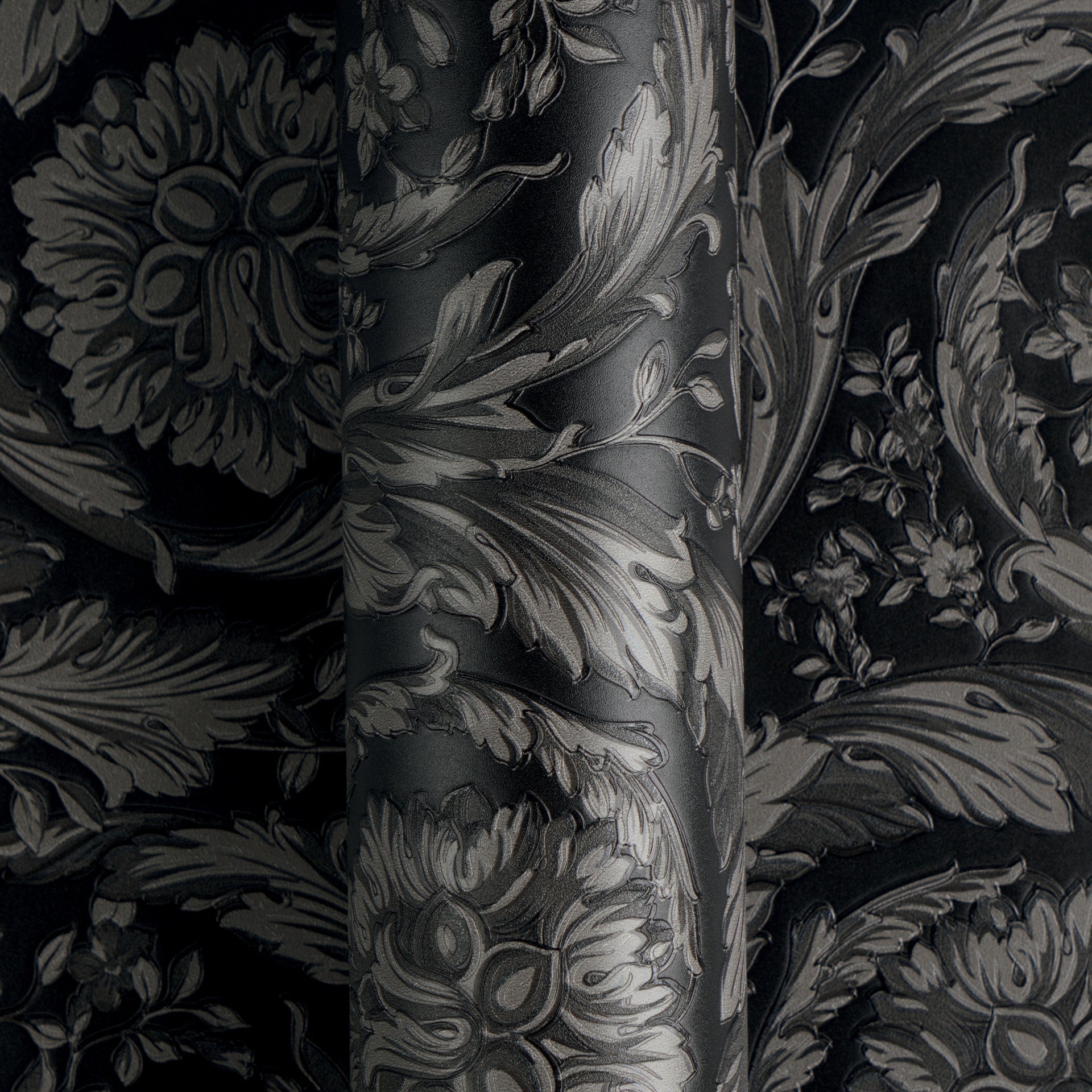Versace 6-Vliestapete Vinyltapete Grau Floral