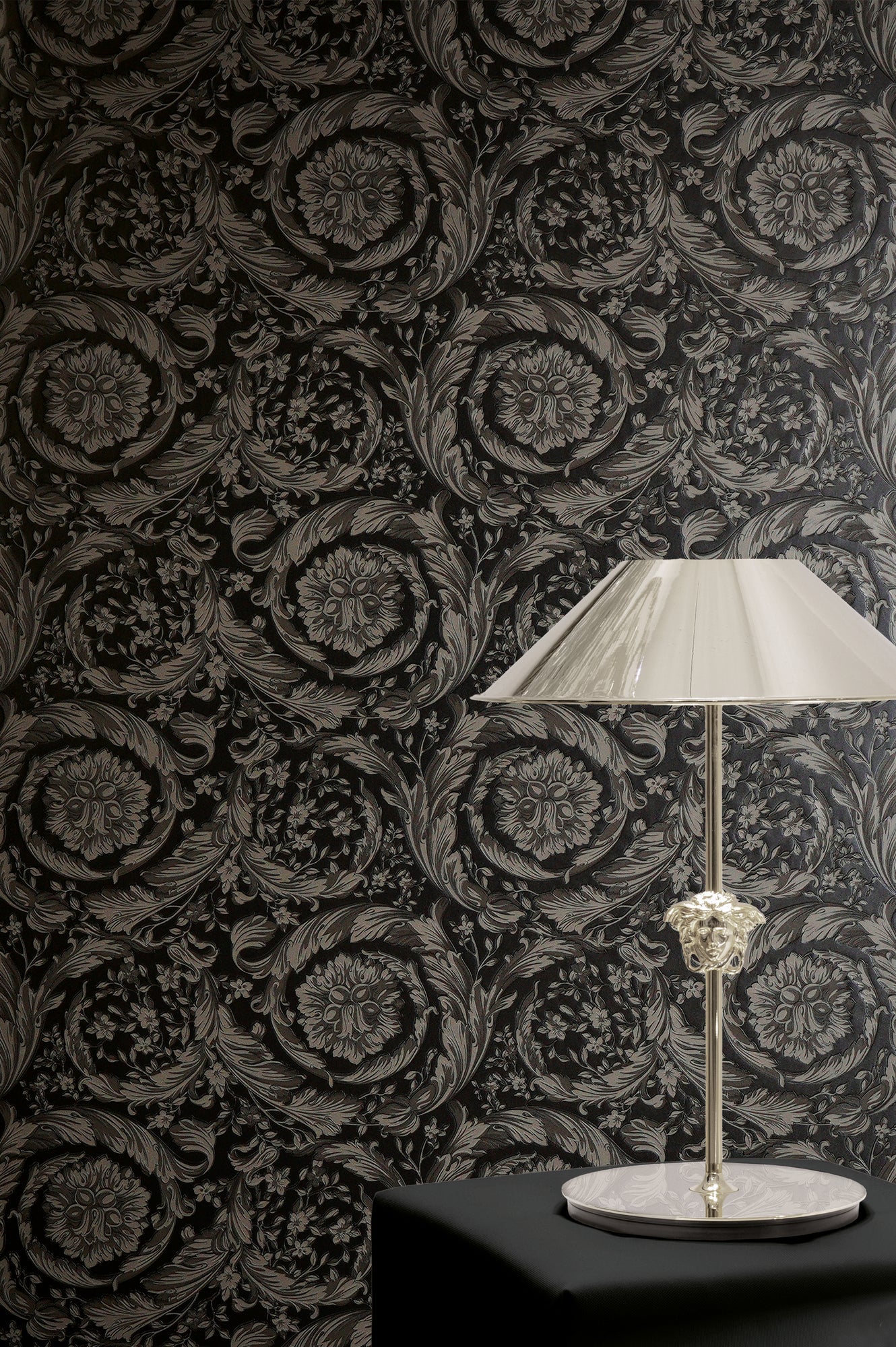 Versace 6-Vliestapete Vinyltapete Grau Floral