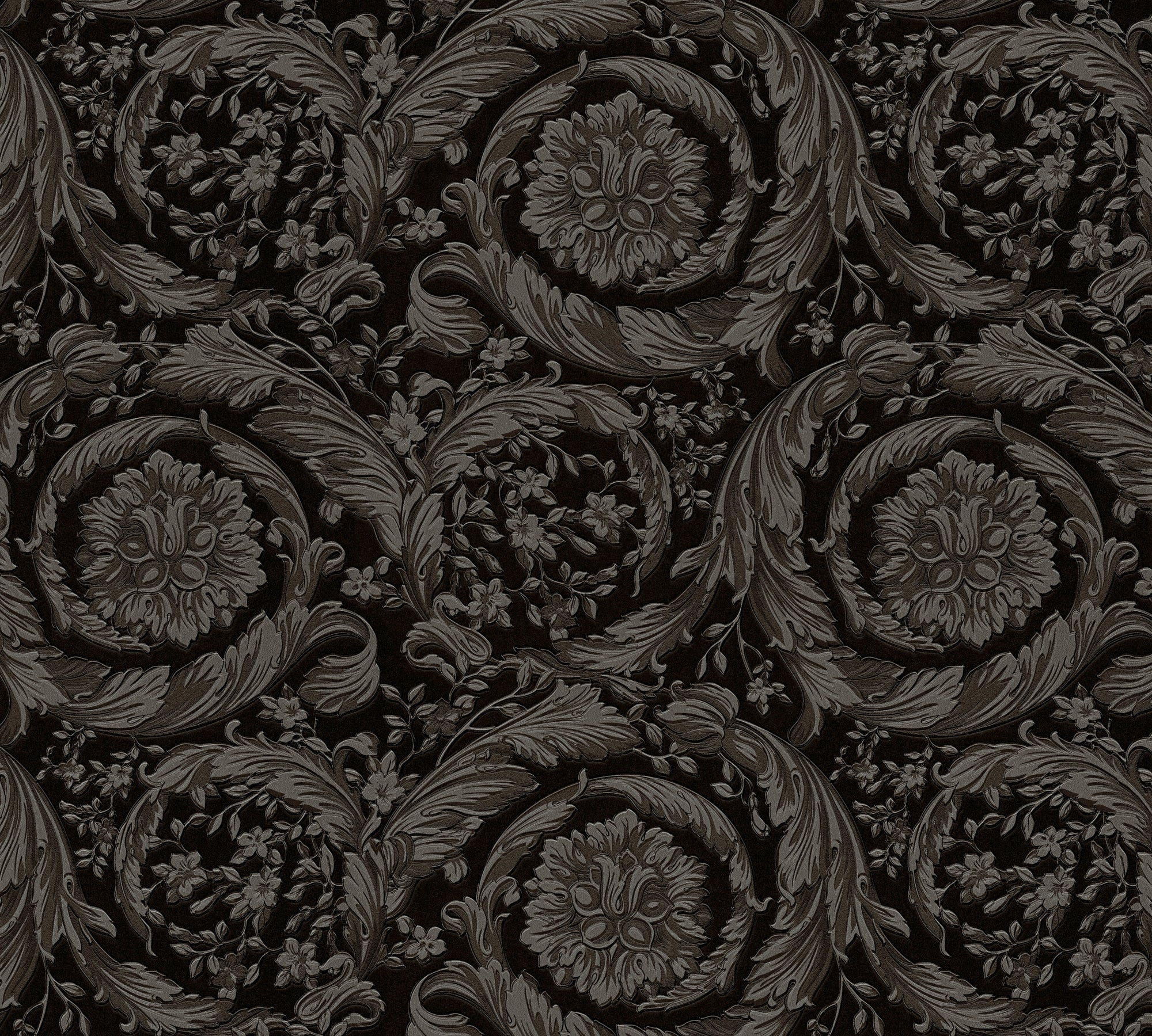 Versace 6-Vliestapete Vinyltapete Grau Floral