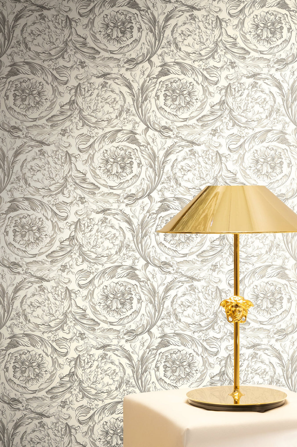Versace 6-Vliestapete Vinyltapete Grau Floral