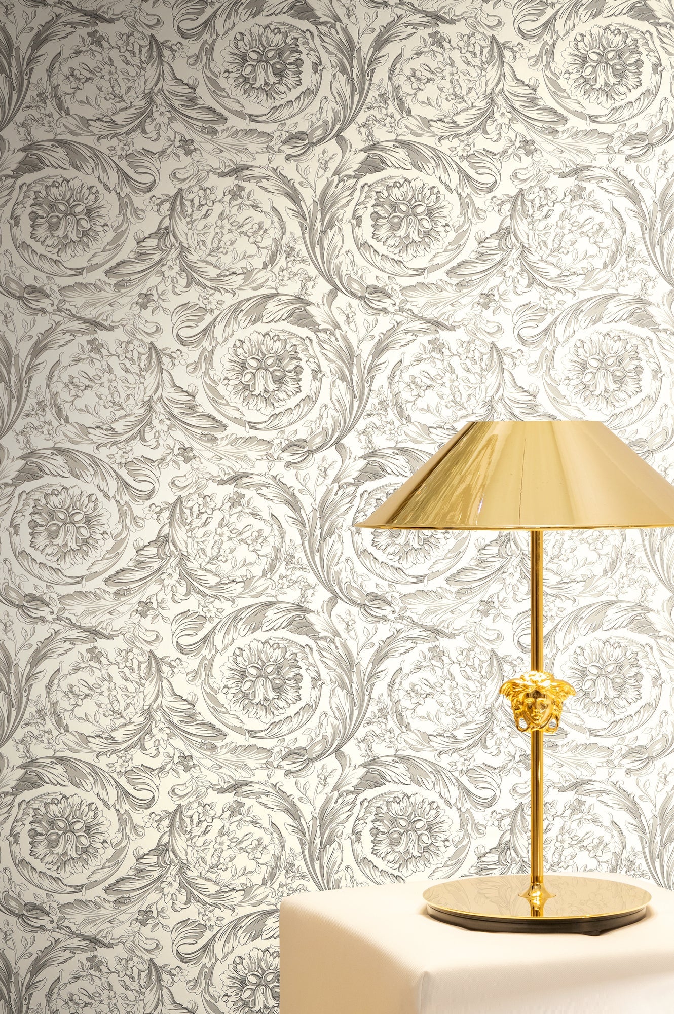 Versace 6-Vliestapete Vinyltapete Grau Floral