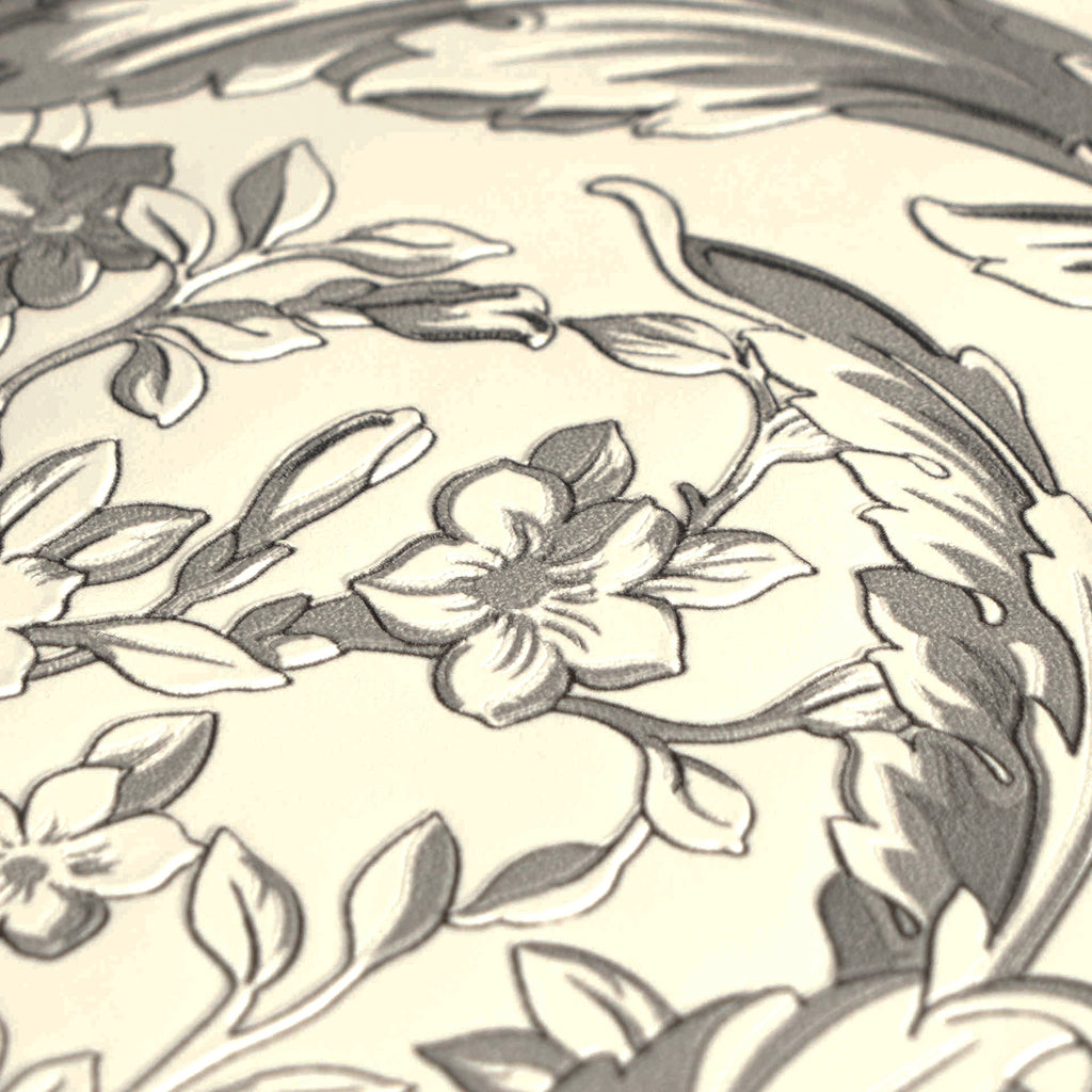 Versace 6-Vliestapete Vinyltapete Grau Floral