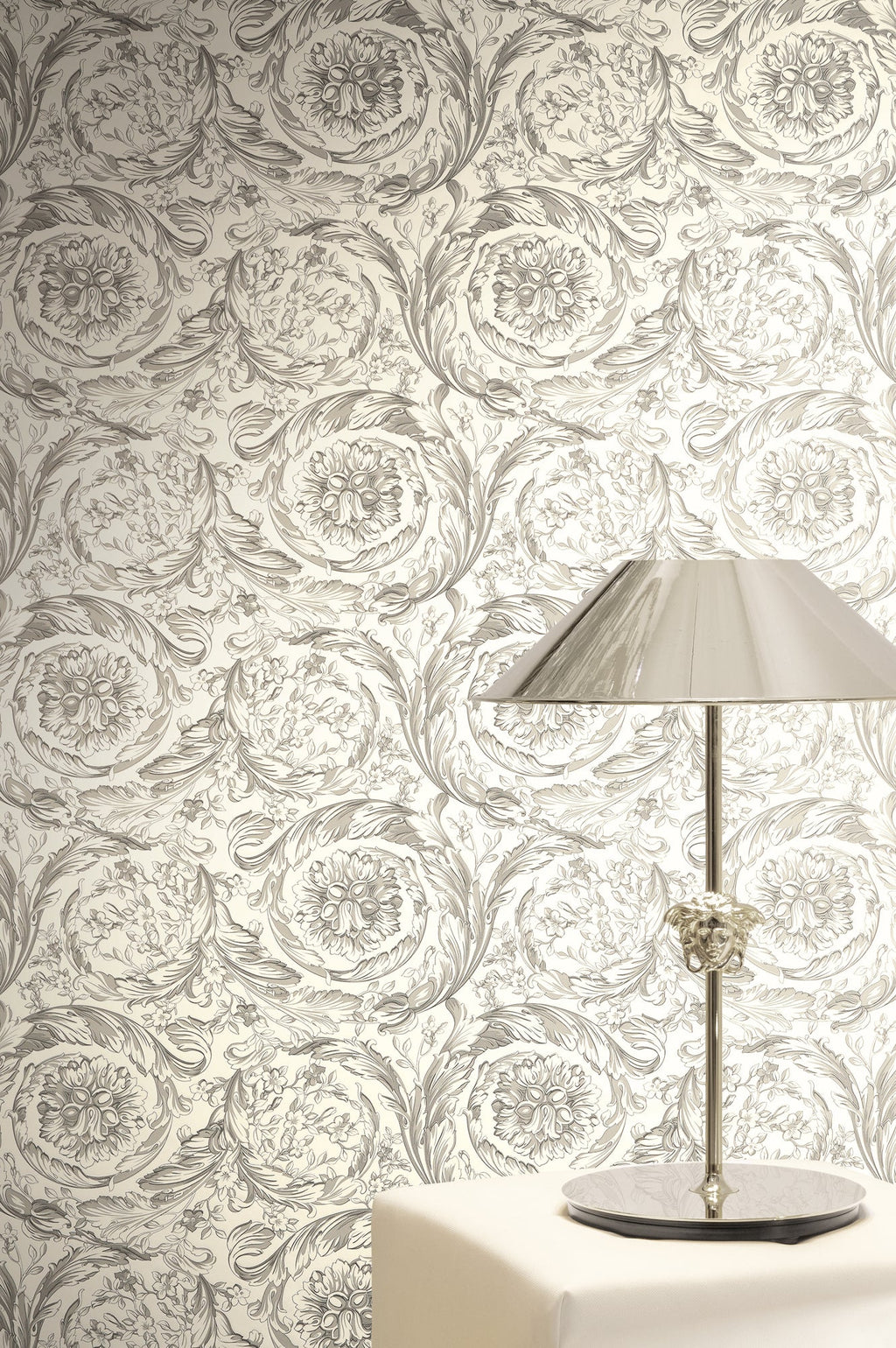 Versace 6-Vliestapete Vinyltapete Grau Floral