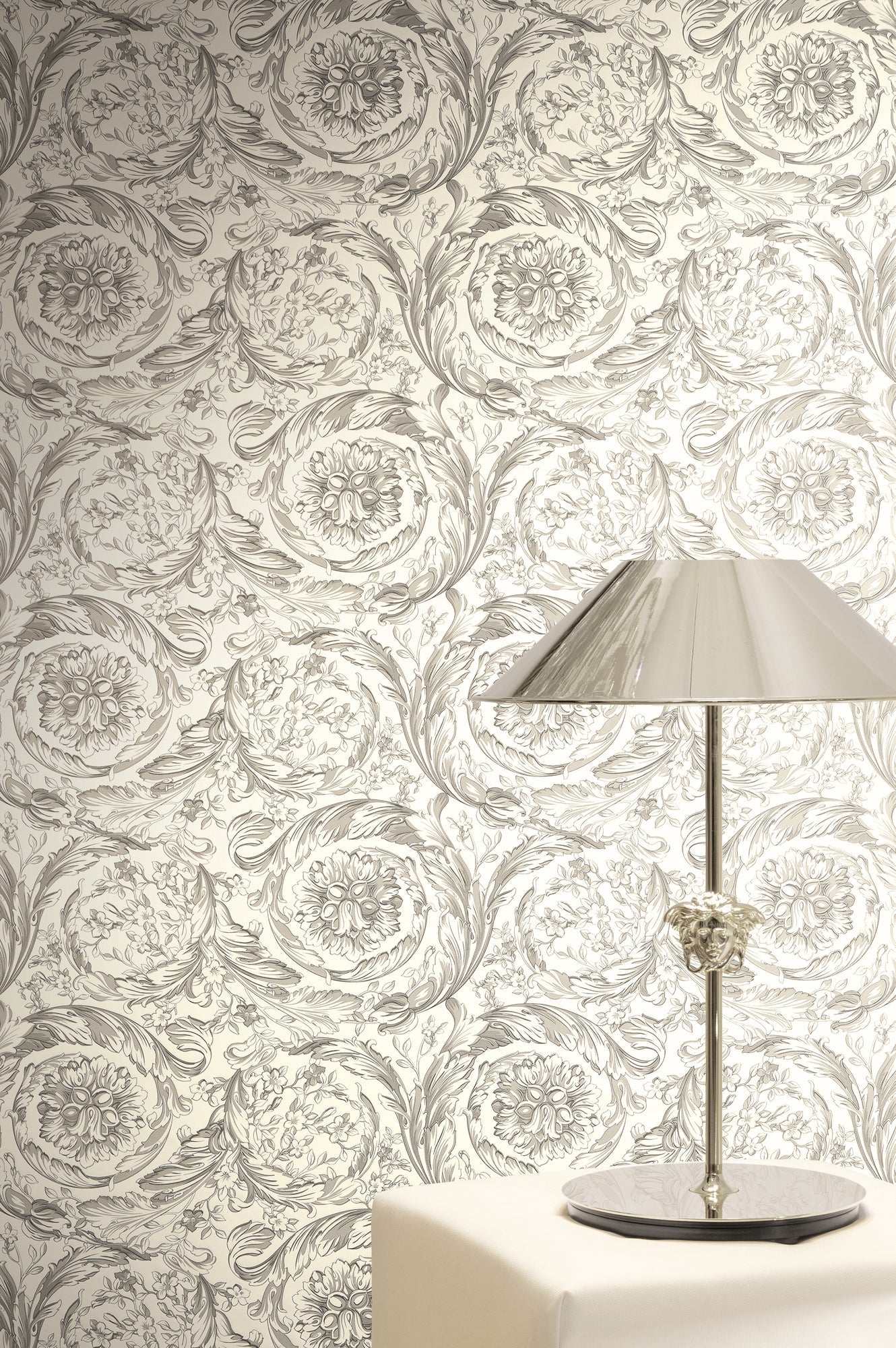Versace 6-Vliestapete Vinyltapete Grau Floral