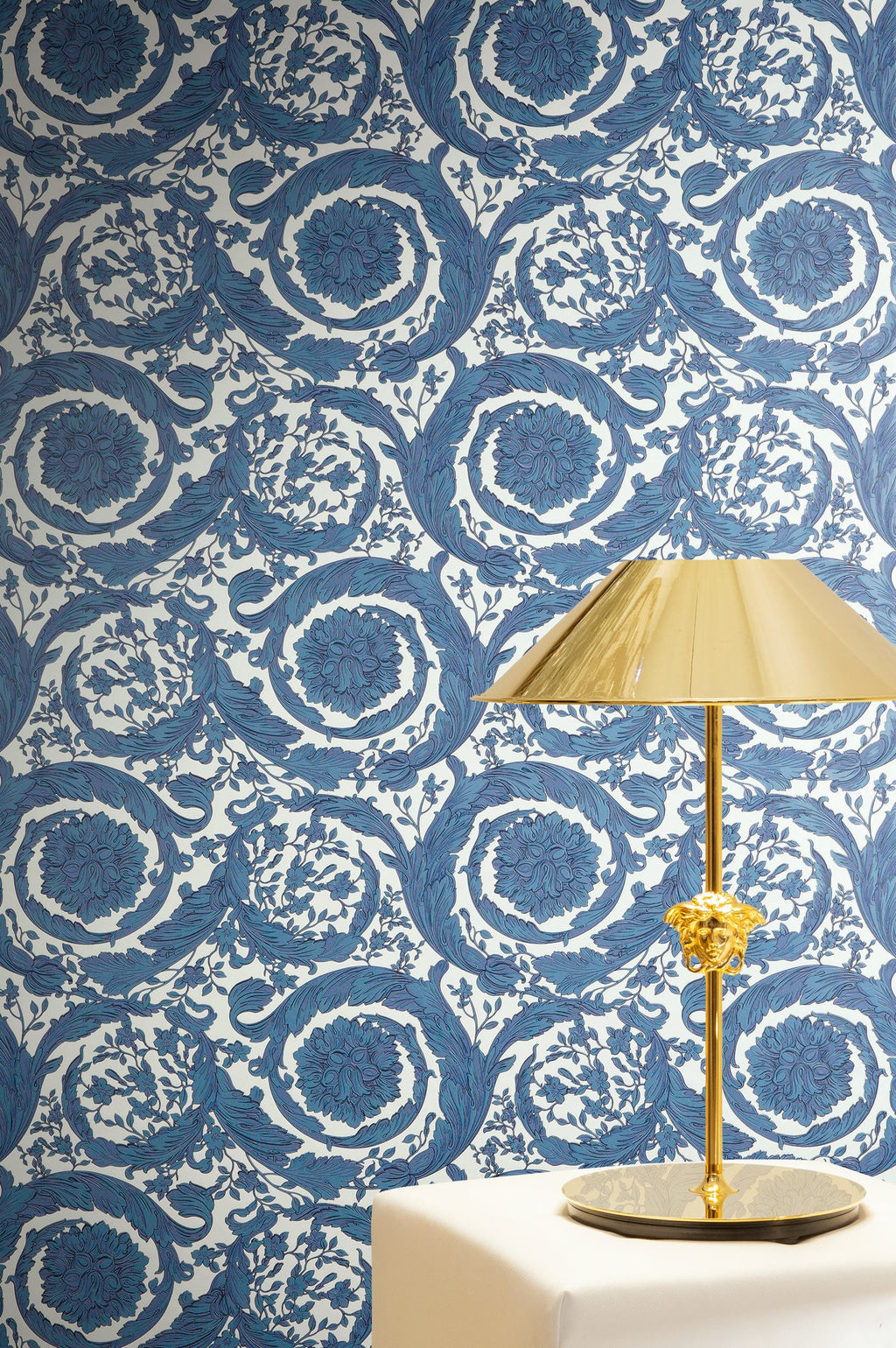 Versace 6-Vliestapete Vinyltapete Blau Floral