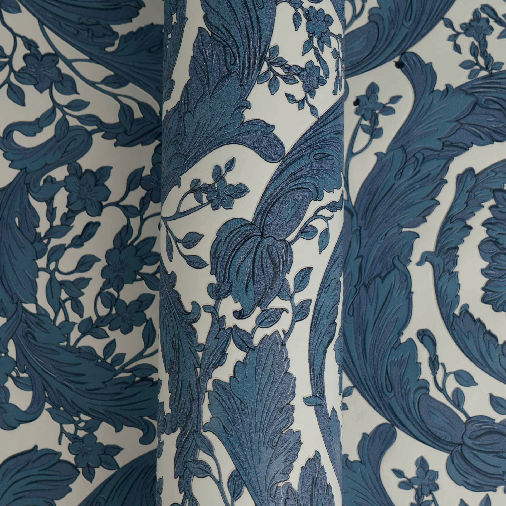 Versace 6-Vliestapete Vinyltapete Blau Floral