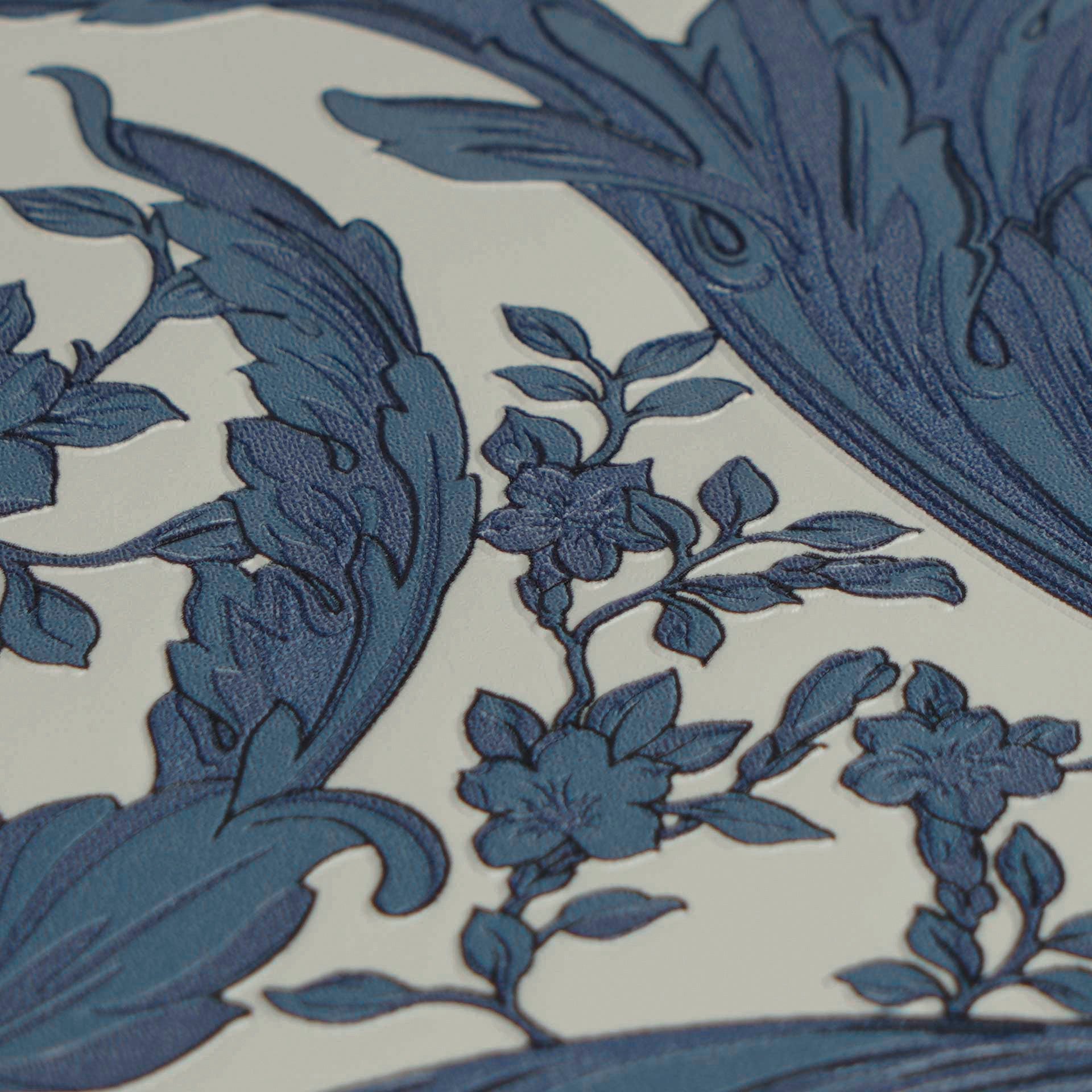 Versace 6-Vliestapete Vinyltapete Blau Floral