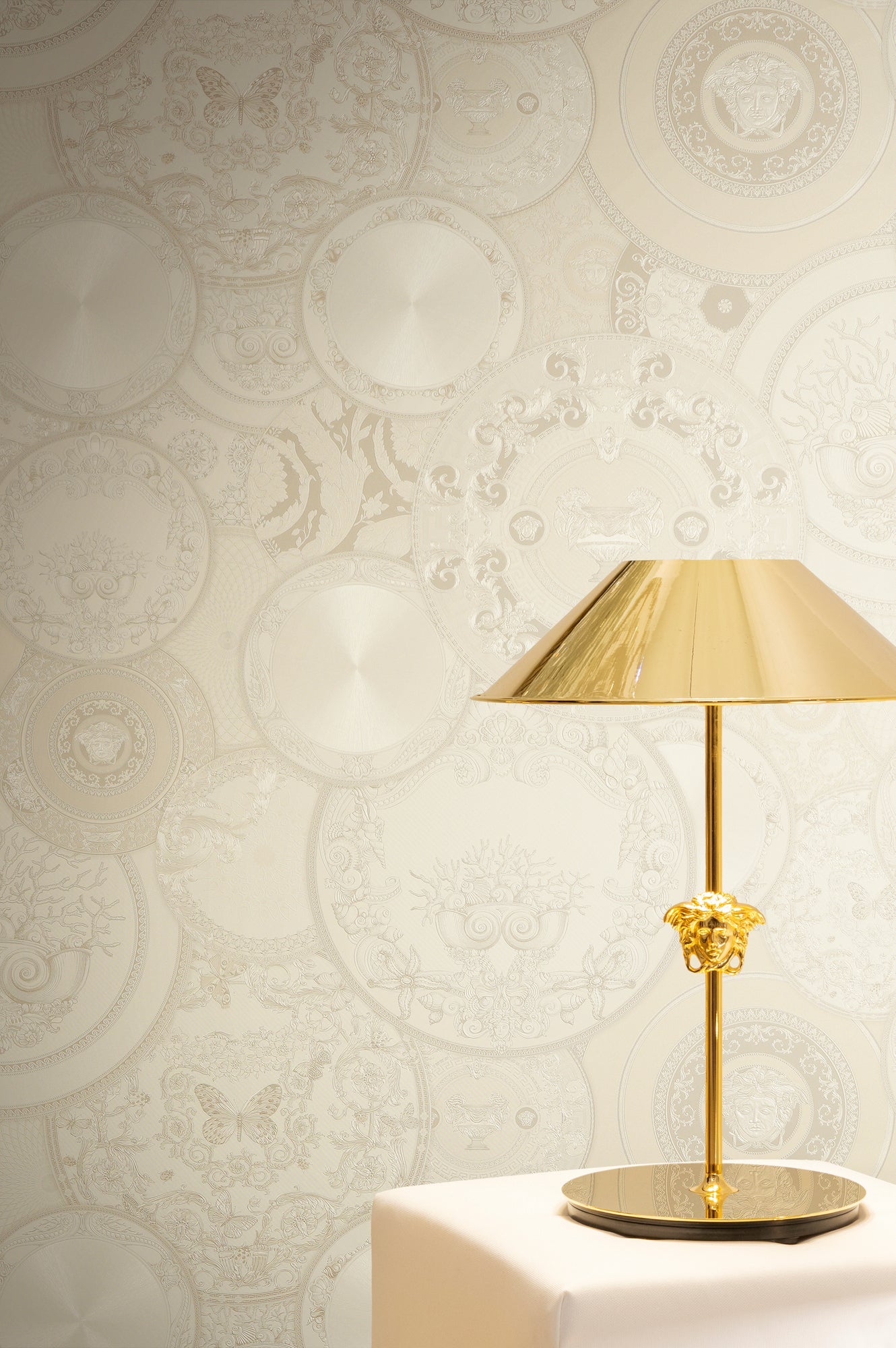 Versace 6-Vliestapete Vinyltapete Beige Kreise