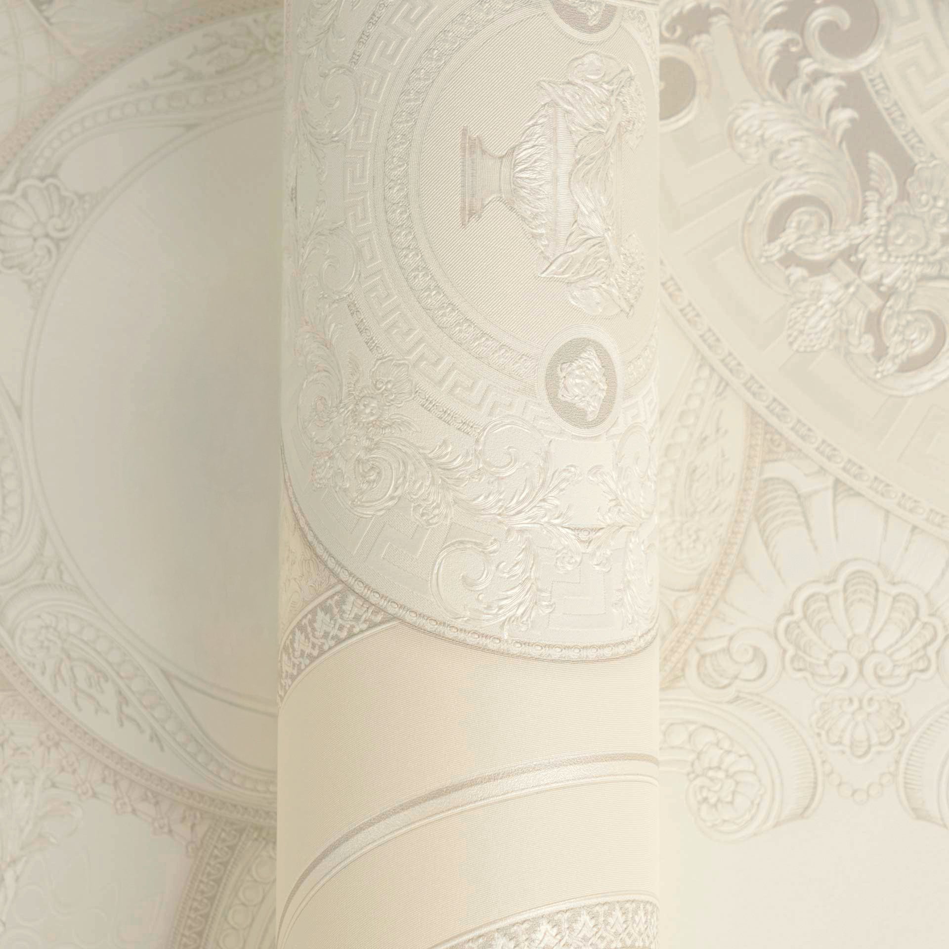 Versace 6-Vliestapete Vinyltapete Beige Kreise