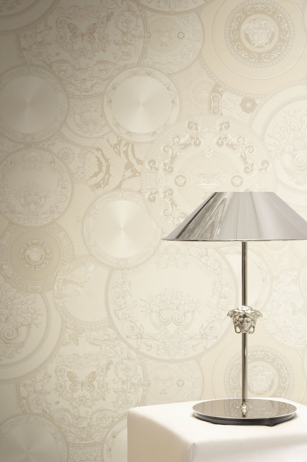 Versace 6-Vliestapete Vinyltapete Beige Kreise