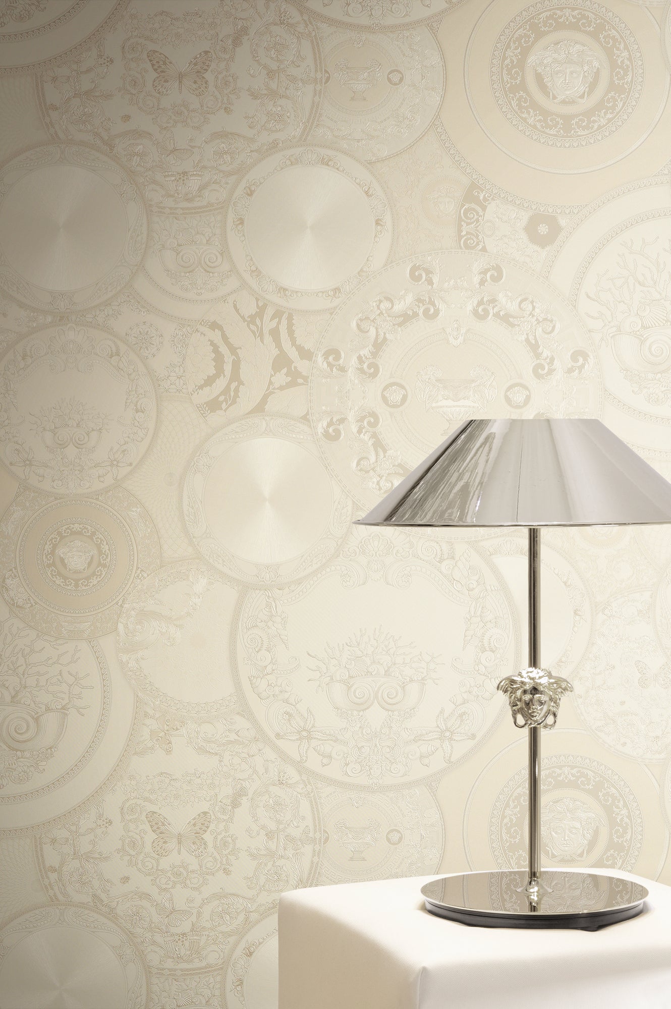 Versace 6-Vliestapete Vinyltapete Beige Kreise