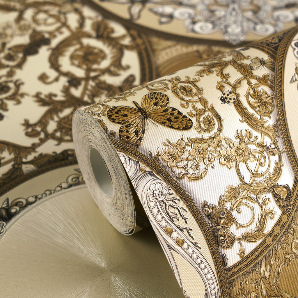 Versace 6-Vliestapete Vinyltapete Gold Kreise
