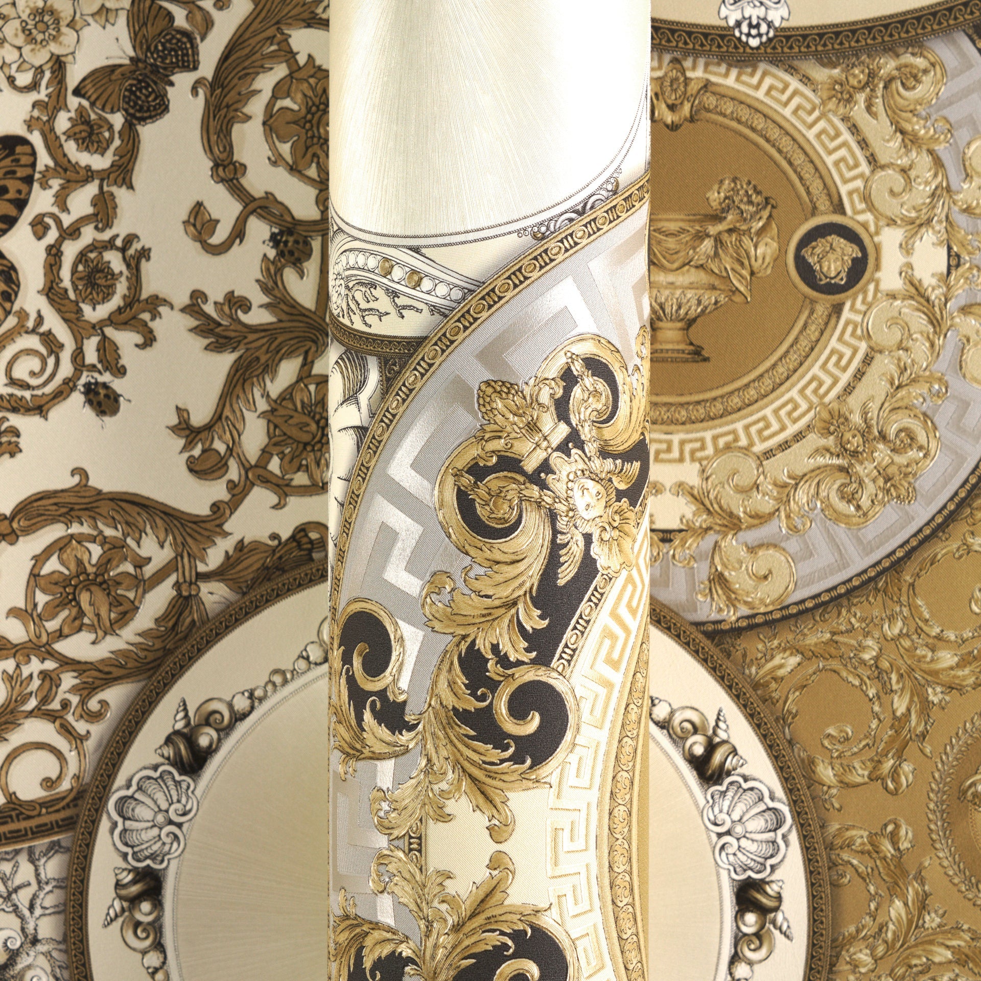 Versace 6-Vliestapete Vinyltapete Gold Kreise